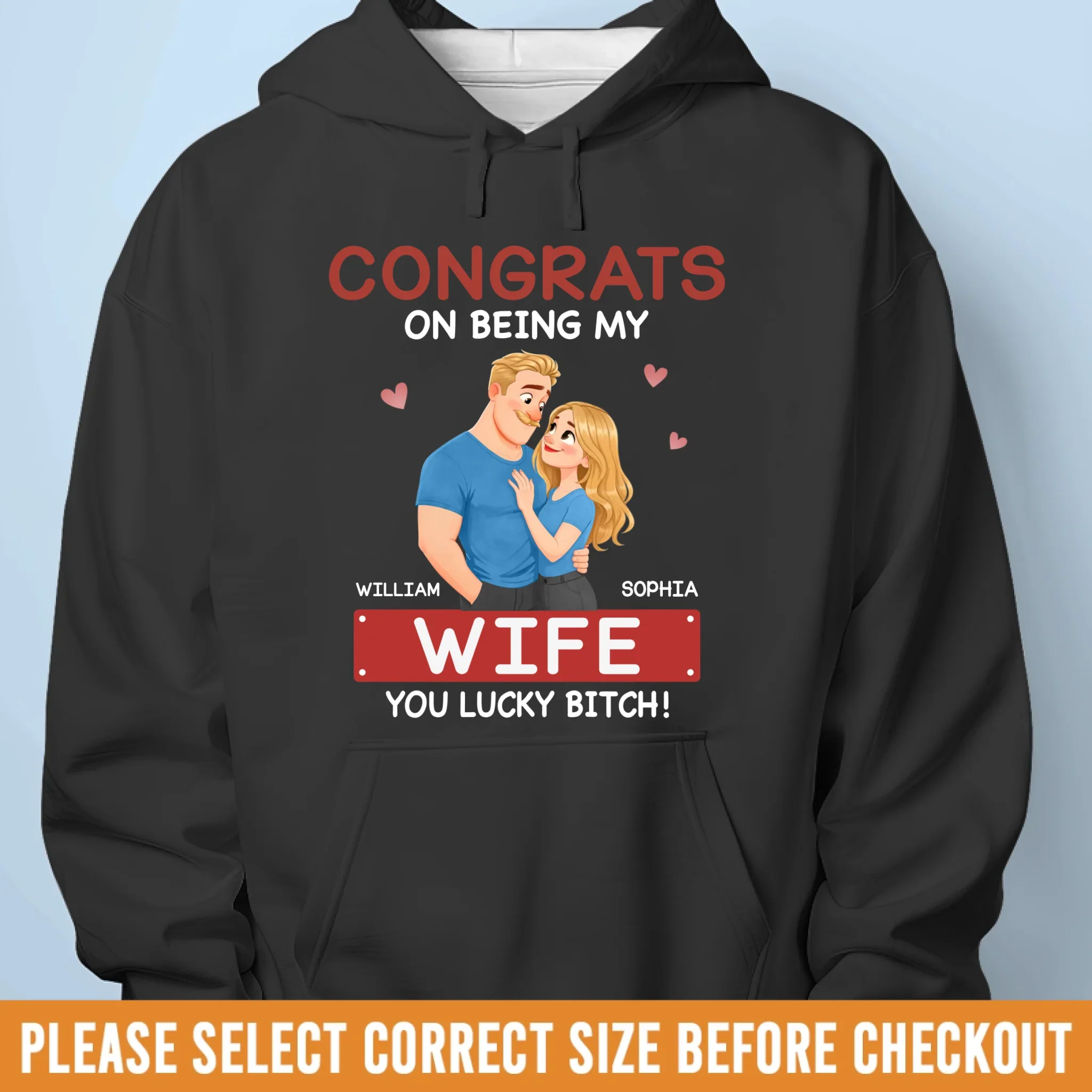 Custom Unisex T-shirt, Premium T-shirt, Hoodie - Personalized Anniversary Wedding Gifts For Husband And Wife, Him And Her - Chosen And Loved - Image 7