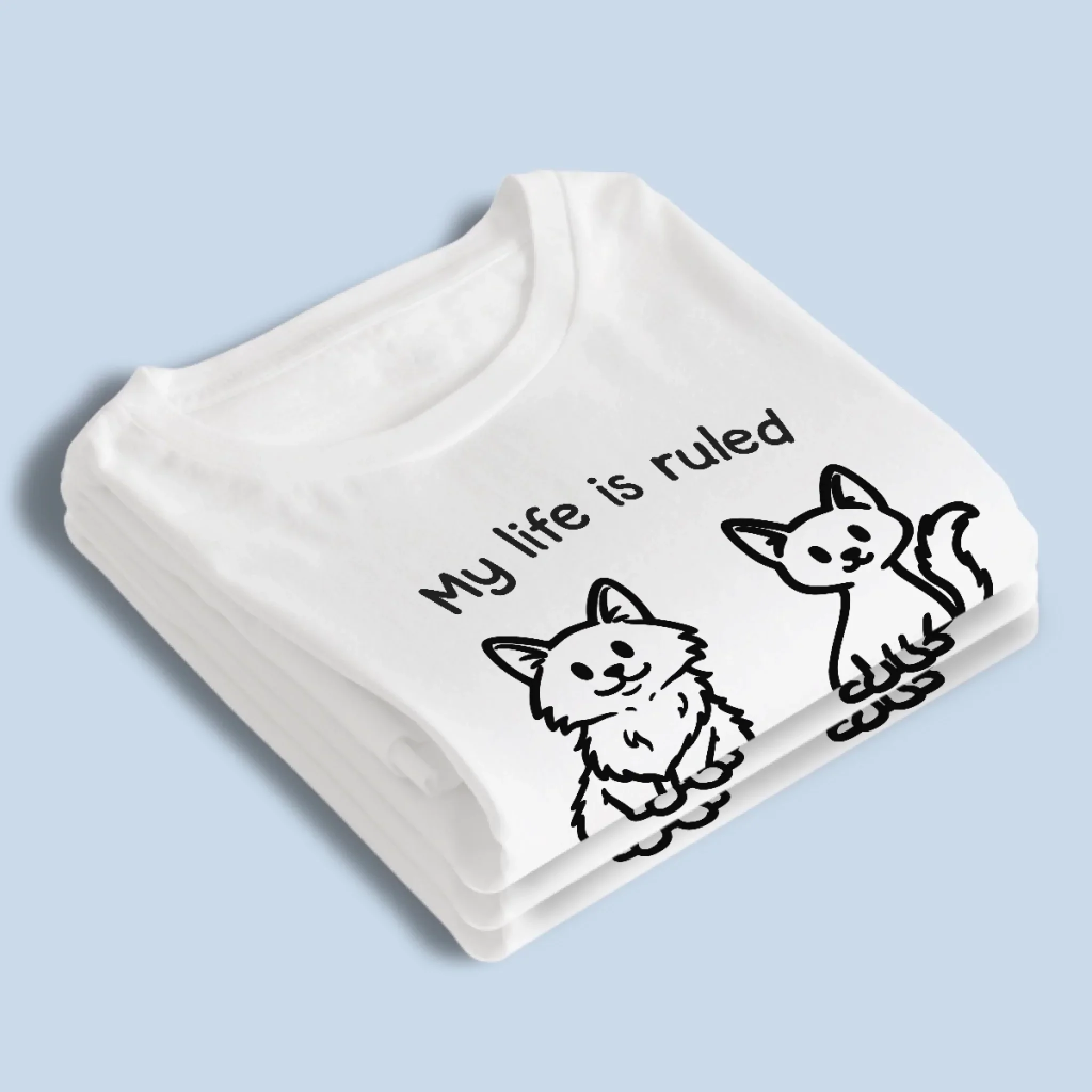 Custom Unisex T-shirt, Premium T-shirt, Hoodie - Personalized Birthday Gifts For Cat Lovers, Cat Mom And Dad - Ruled By Tiny Bosses - Image 4