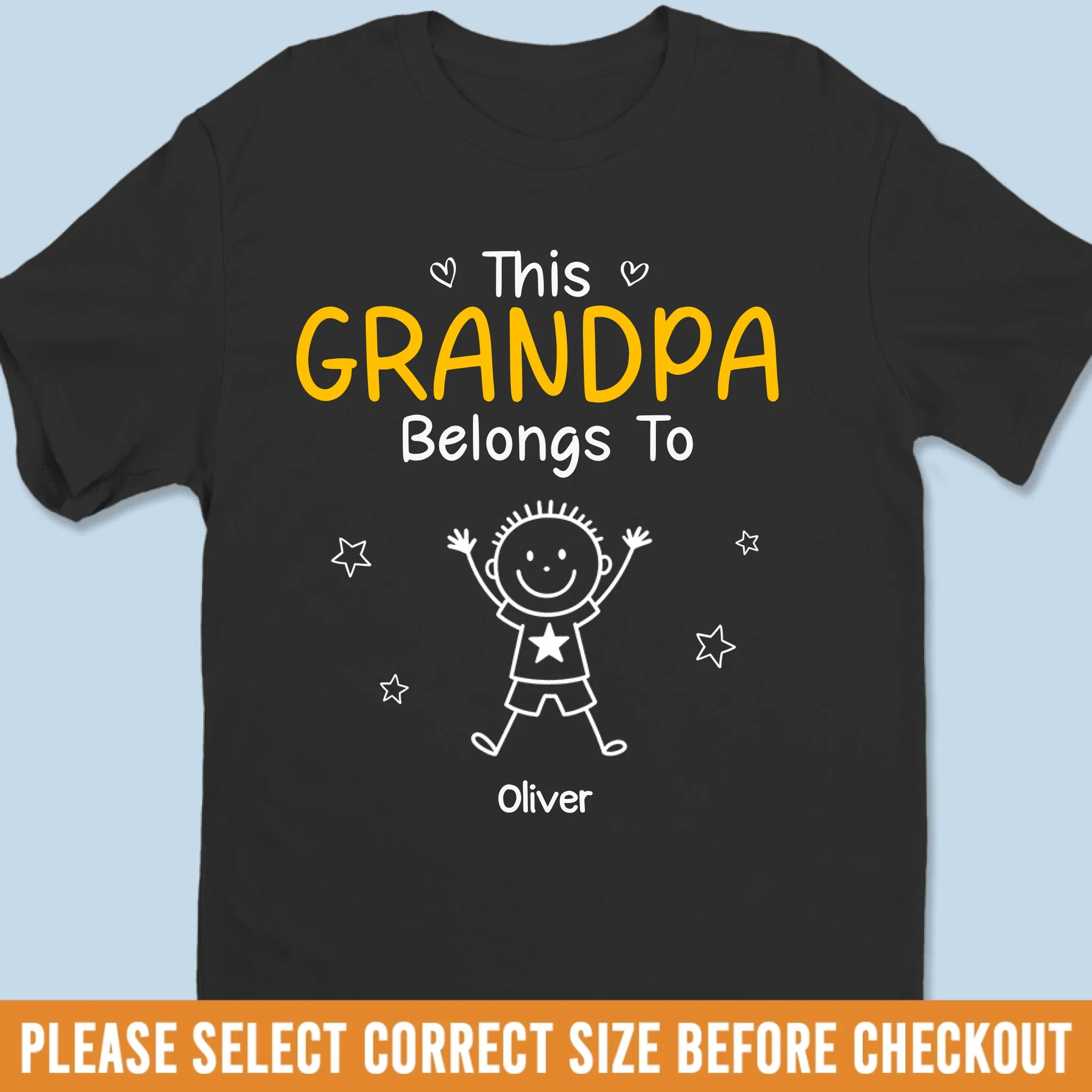 Custom Unisex T-shirt, Premium T-shirt, Hoodie - Personalized Birthday Gifts For Dad, Grandpa - Promoted To Grandpa - Image 6