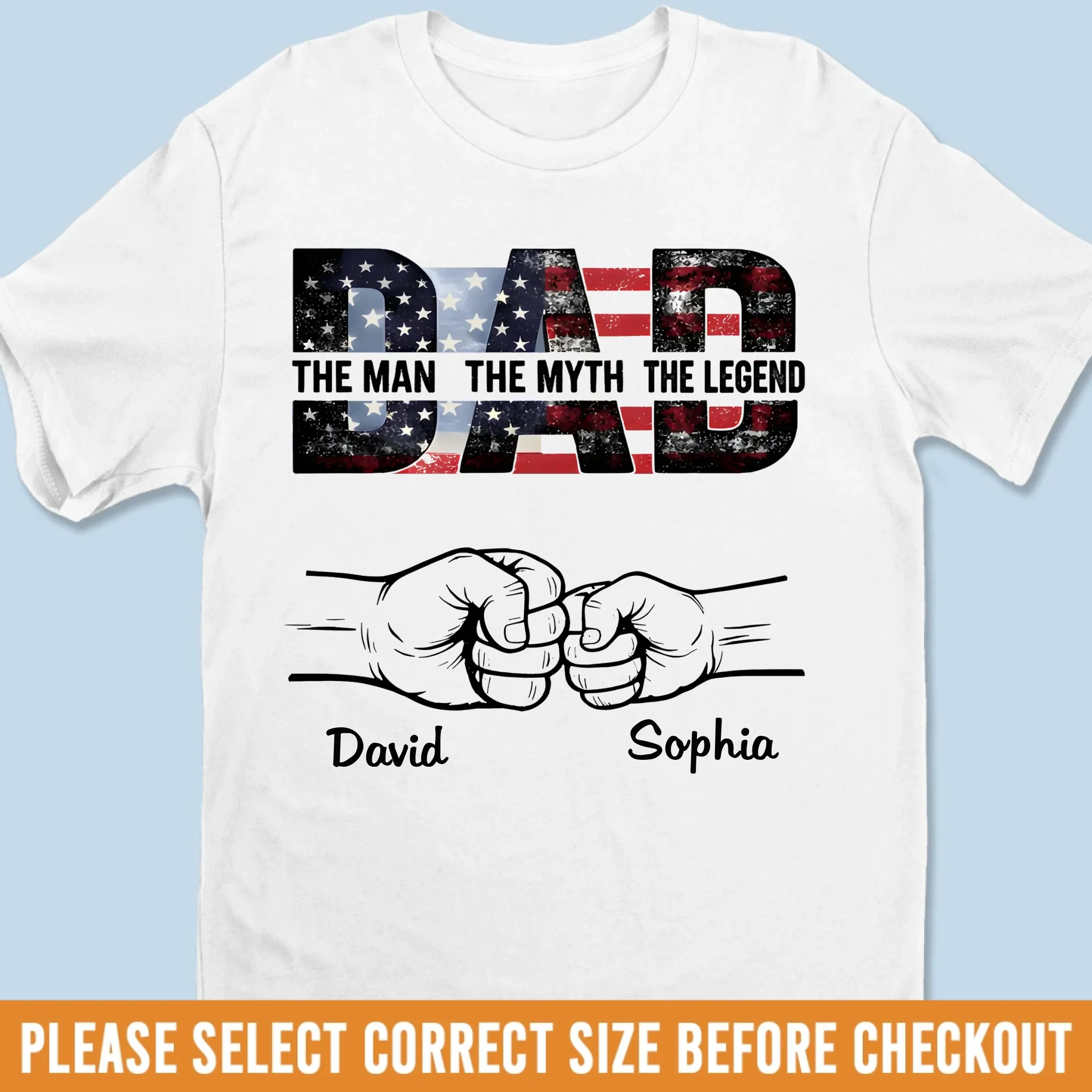 Custom Unisex T-shirt, Premium T-shirt, Hoodie - Personalized Birthday Gifts For Dad, Grandpa - Strength Of A Father - Image 7