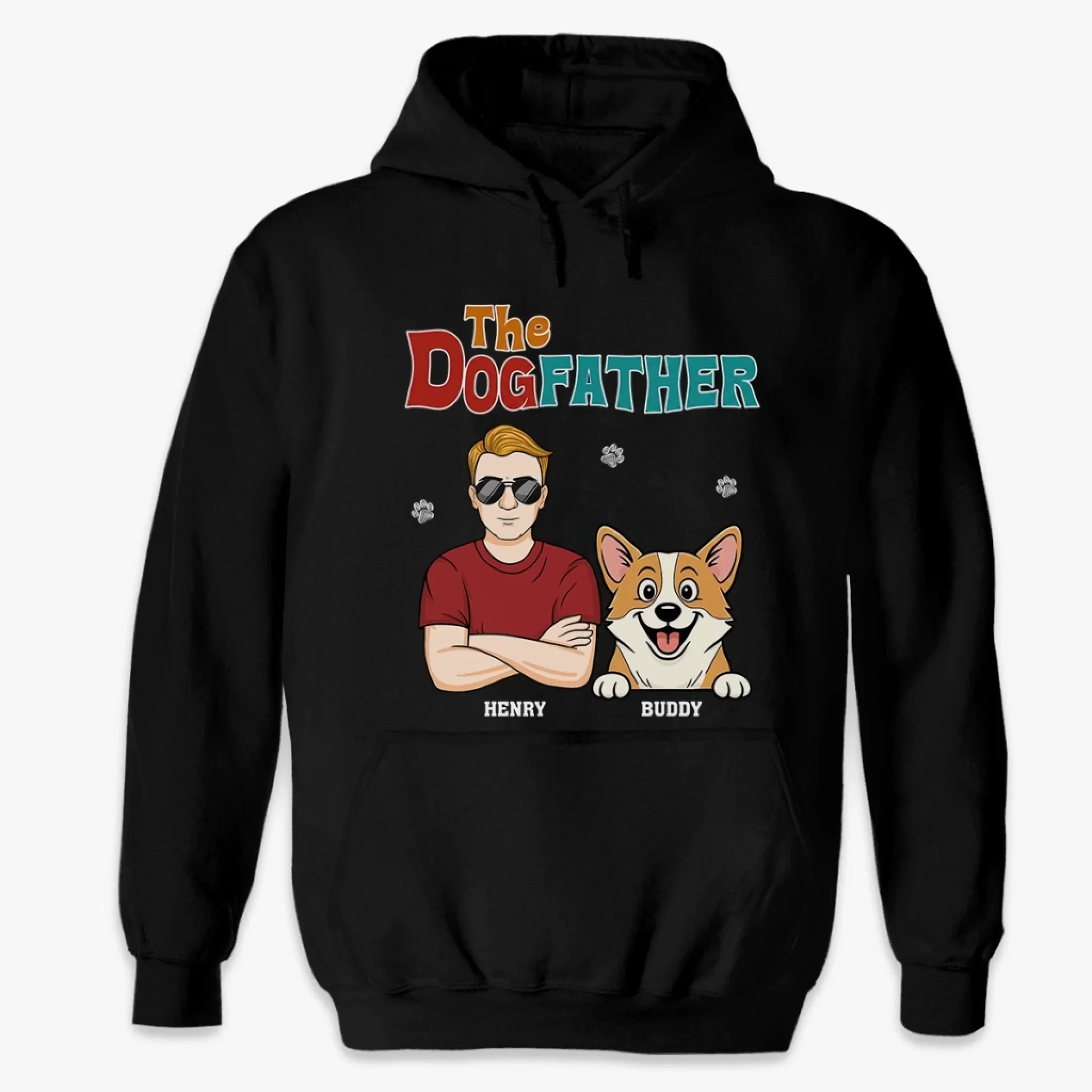 Custom Unisex T-shirt, Premium T-shirt, Hoodie - Personalized Birthday Gifts For Dog Lovers, Dog Dad And Mom - Dog Dad Mode On - Image 6