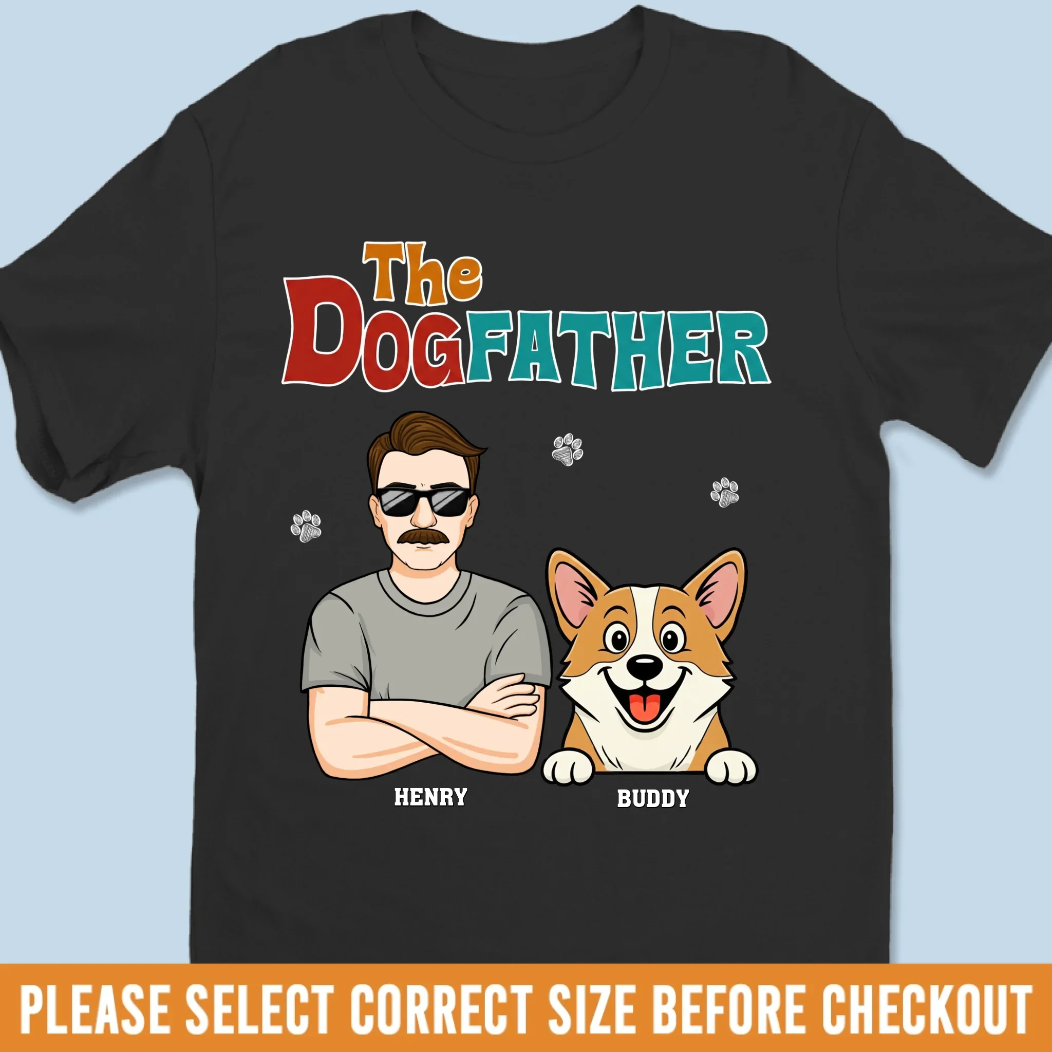 Custom Unisex T-shirt, Premium T-shirt, Hoodie - Personalized Birthday Gifts For Dog Lovers, Dog Dad And Mom - Dog Dad Mode On - Image 8