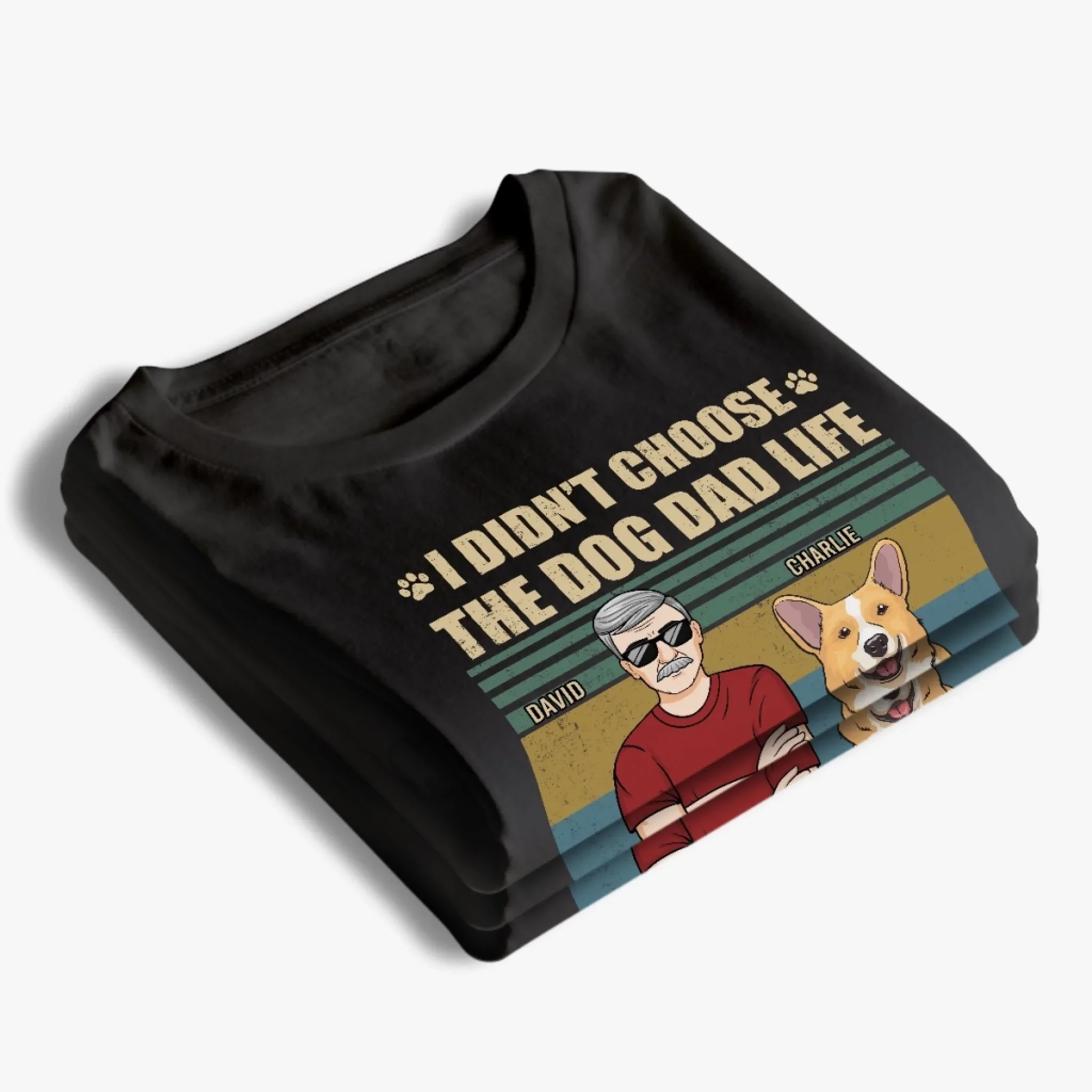 Custom Unisex T-shirt, Premium T-shirt, Hoodie - Personalized Birthday Gifts For Dog Lovers, Dog Dad And Mom - Just A Man And His Mischief Team - Image 4
