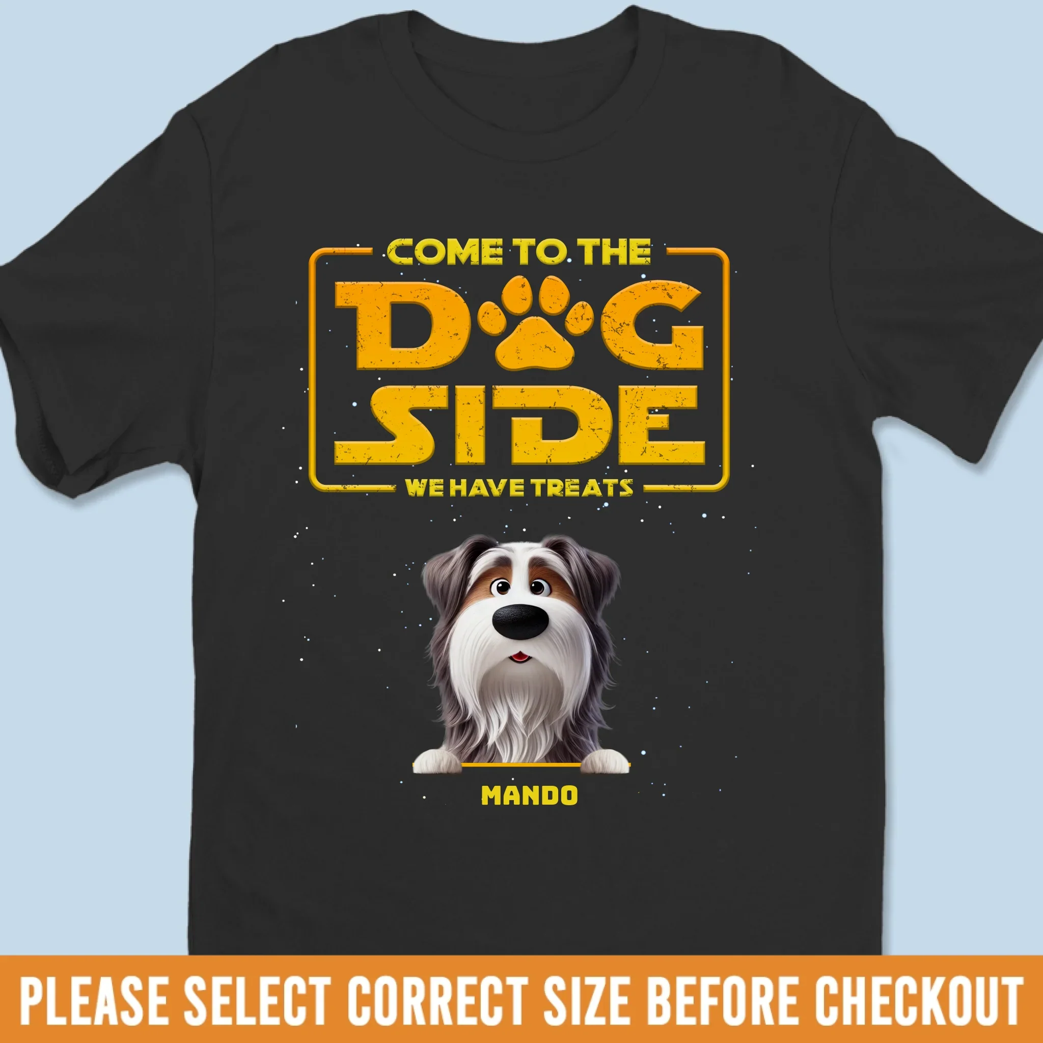 Custom Unisex T-shirt, Premium T-shirt, Hoodie - Personalized Birthday Gifts For Dog Lovers, Dog Dad And Mom - Welcome To The Bark Side - Image 6