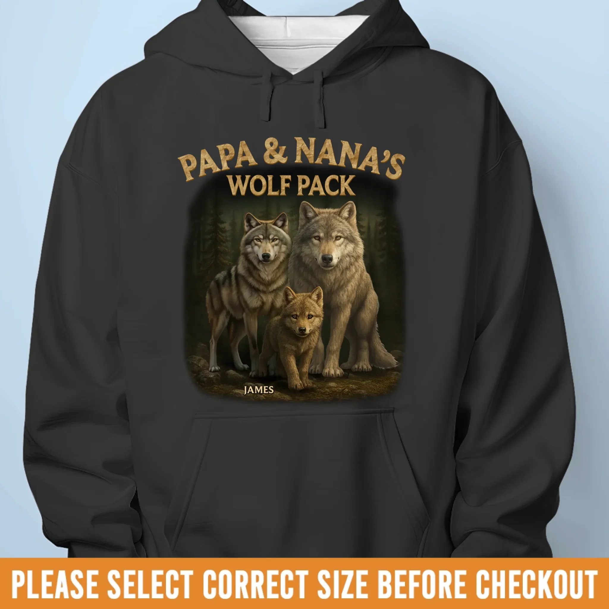 Custom Unisex T-shirt, Premium T-shirt, Hoodie - Personalized Birthday Gifts For Mom, Dad, Grandma, Grandpa - Our Pack Our Home - Image 8