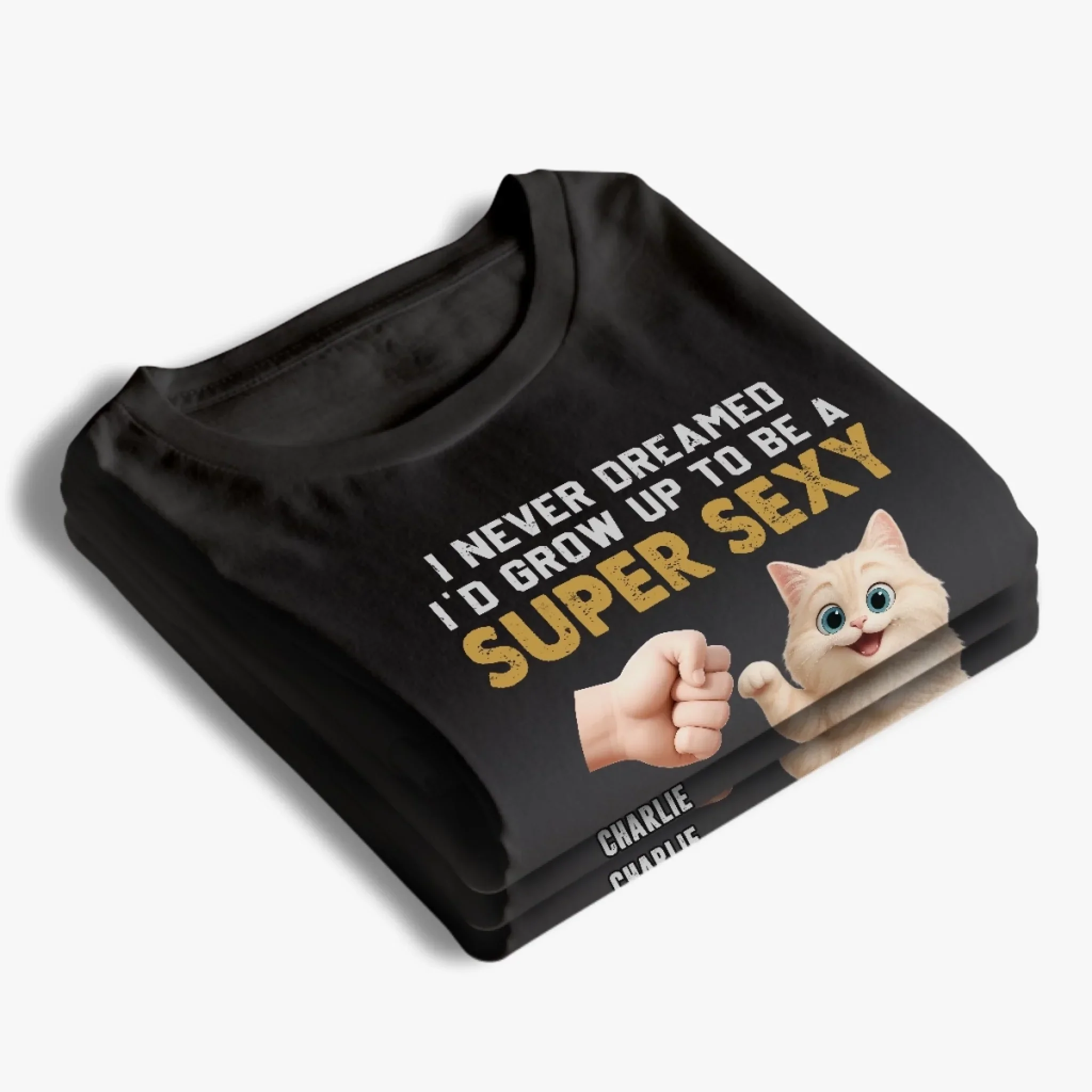 Custom Unisex T-shirt, Premium T-shirt, Hoodie - Personalized Christmas Birthday Gifts For Cat Lovers, Cat Mom And Dad - Fur Baby Spoiled Club - Image 4