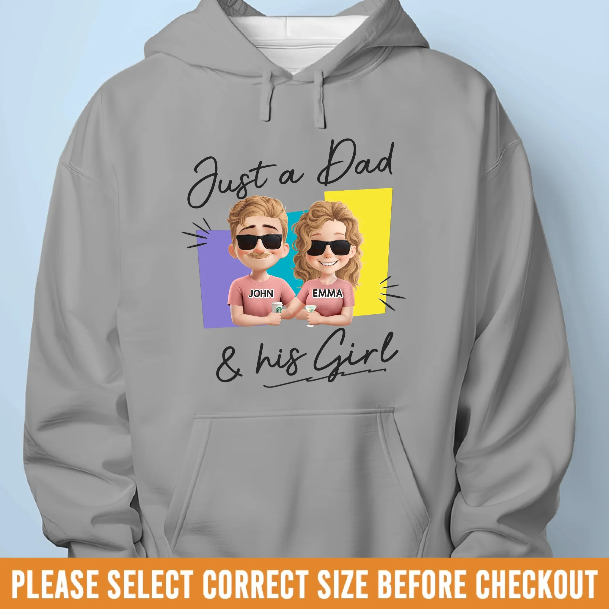 Custom Unisex T-shirt, Premium T-shirt, Hoodie - Personalized Father's Day Birthday Gifts For Dad - Best Girl, Best Dad, Best Life - Image 7