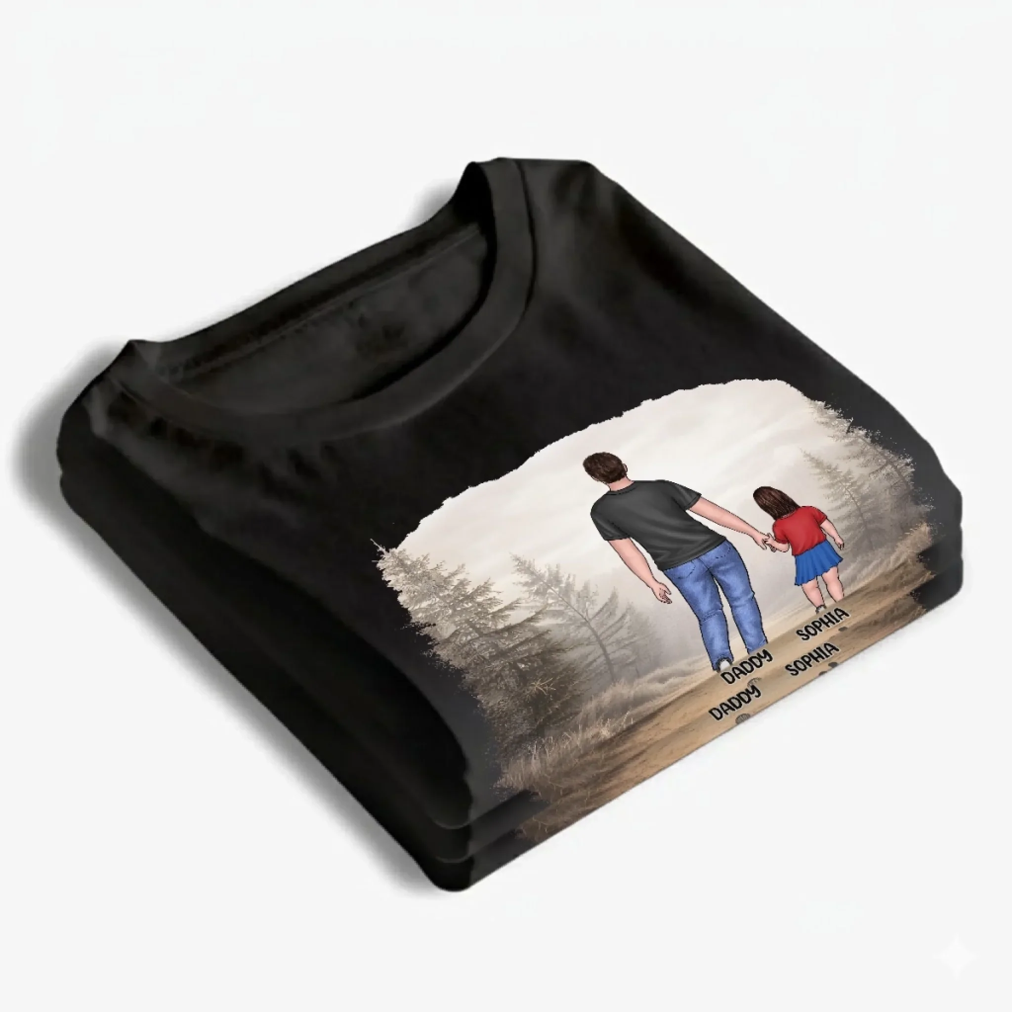 Custom Unisex T-shirt, Premium T-shirt, Hoodie - Personalized Father's Day Birthday Gifts For Dad, Grandpa - Dad Is Always There - Image 3