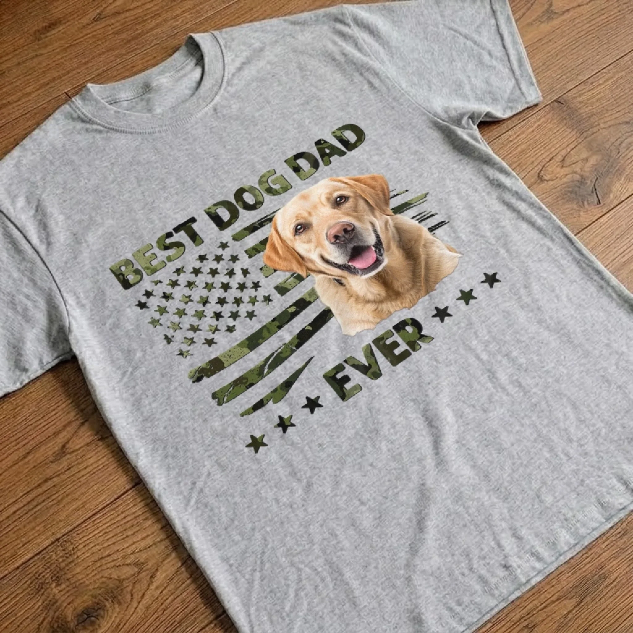 Custom Unisex T-shirt, Premium T-shirt, Hoodie - Personalized Father's Day Birthday Gifts For Dad, Grandpa, Dog Cat Lovers, Dog Dad - Proud Dog Dad Always - Image 3