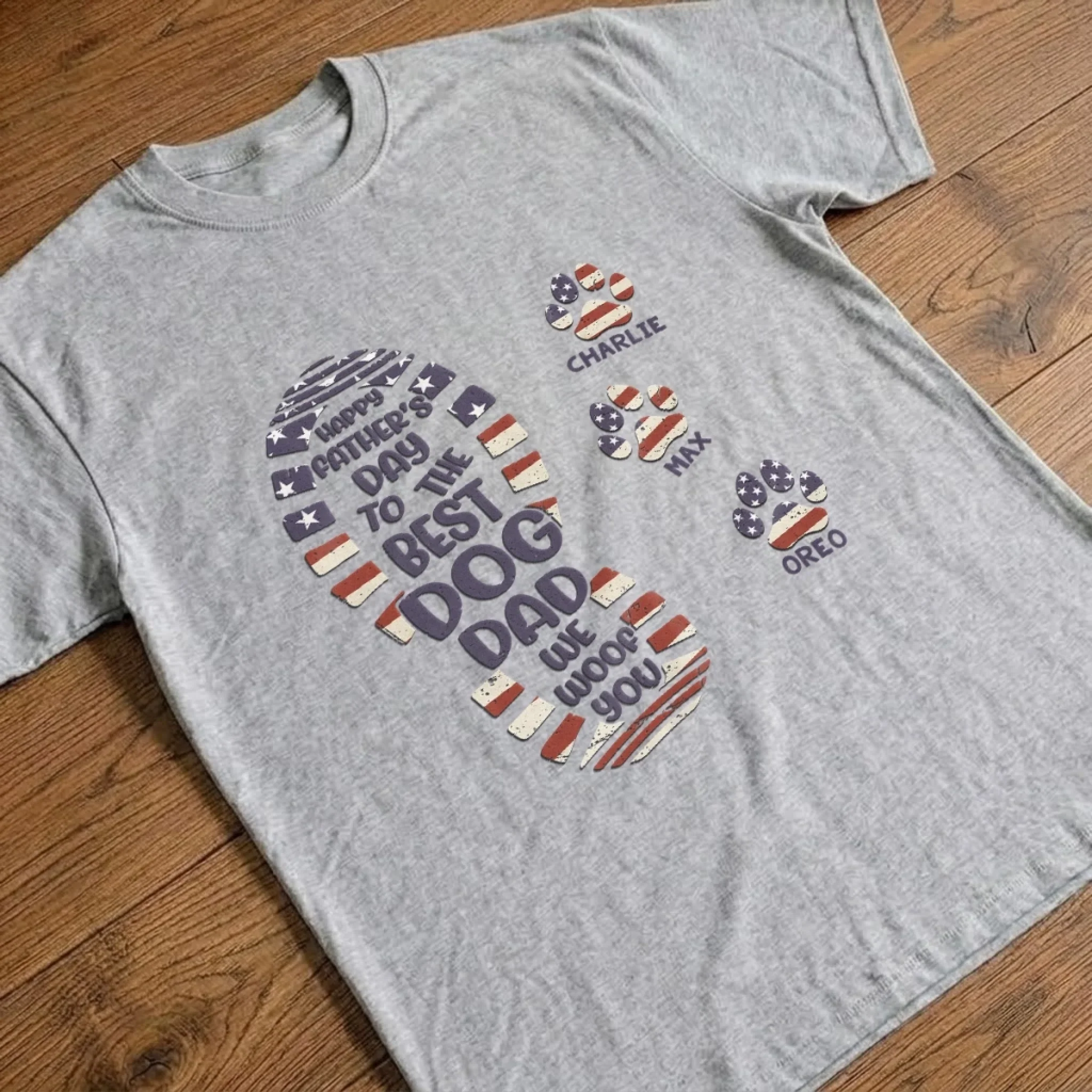 Custom Unisex T-shirt, Premium T-shirt, Hoodie - Personalized Father's Day Birthday Gifts For Dad, Grandpa, Dog Lovers, Dog Dad - To The Best Dog Dad Ever - Image 4