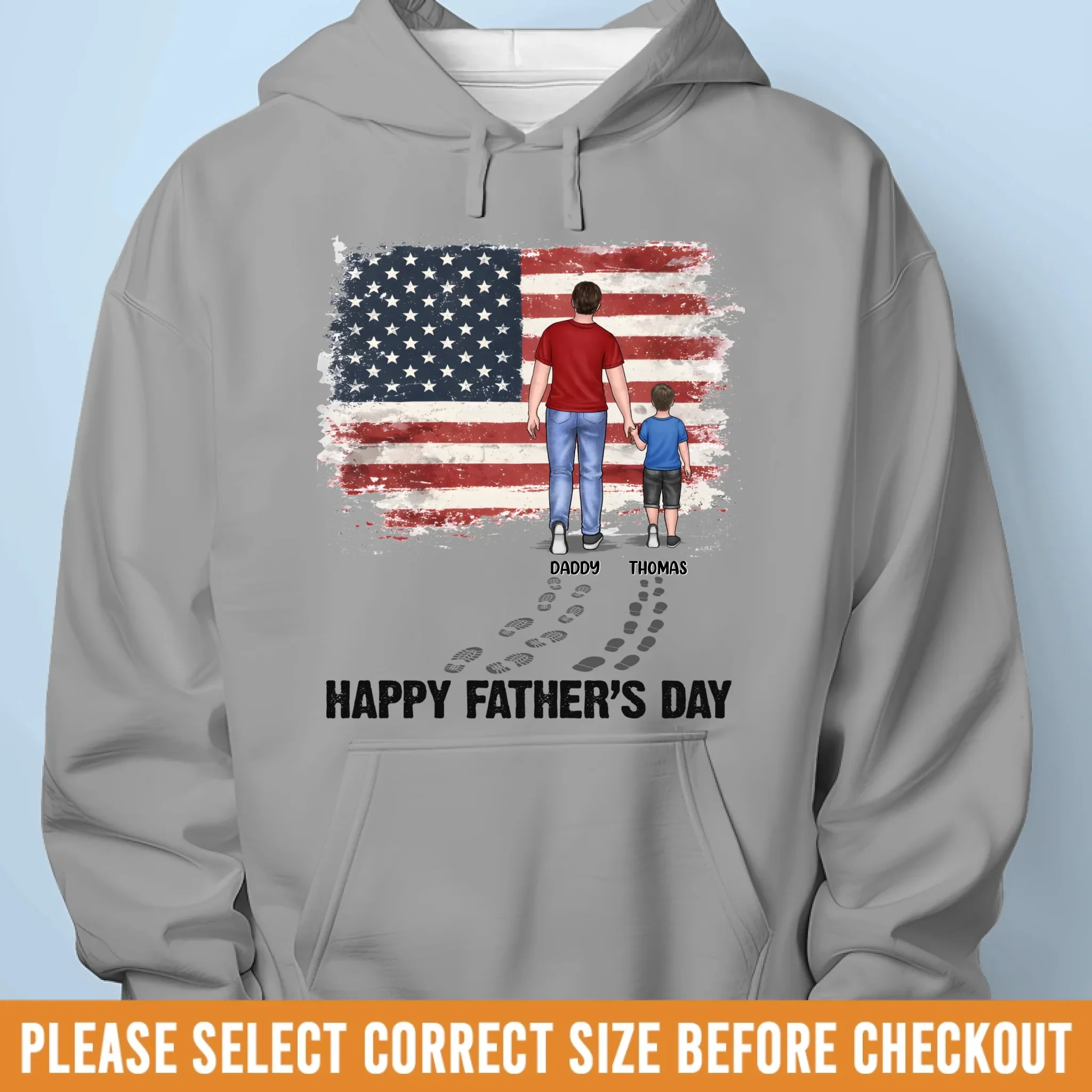 Custom Unisex T-shirt, Premium T-shirt, Hoodie - Personalized Father's Day Birthday Gifts For Dad, Grandpa - Forever My Hero - Image 7