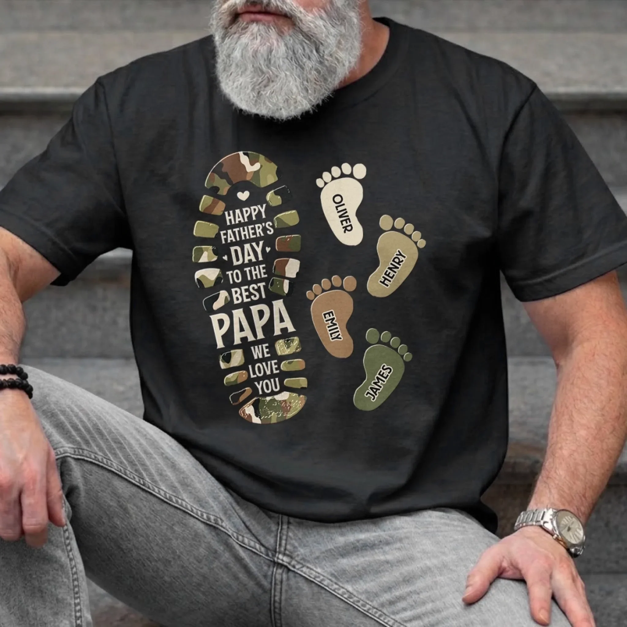 Custom Unisex T-shirt, Premium T-shirt, Hoodie - Personalized Father's Day Birthday Gifts For Dad, Grandpa - Grandpa Goals Achieved - Image 2