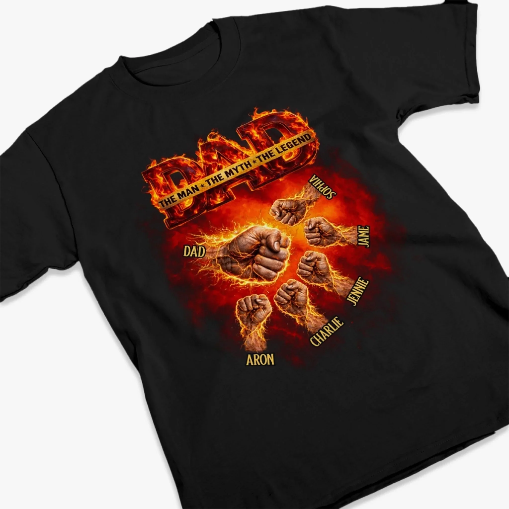 Custom Unisex T-shirt, Premium T-shirt, Hoodie - Personalized Father's Day Birthday Gifts For Dad, Grandpa - Proud Dad Club - Image 3