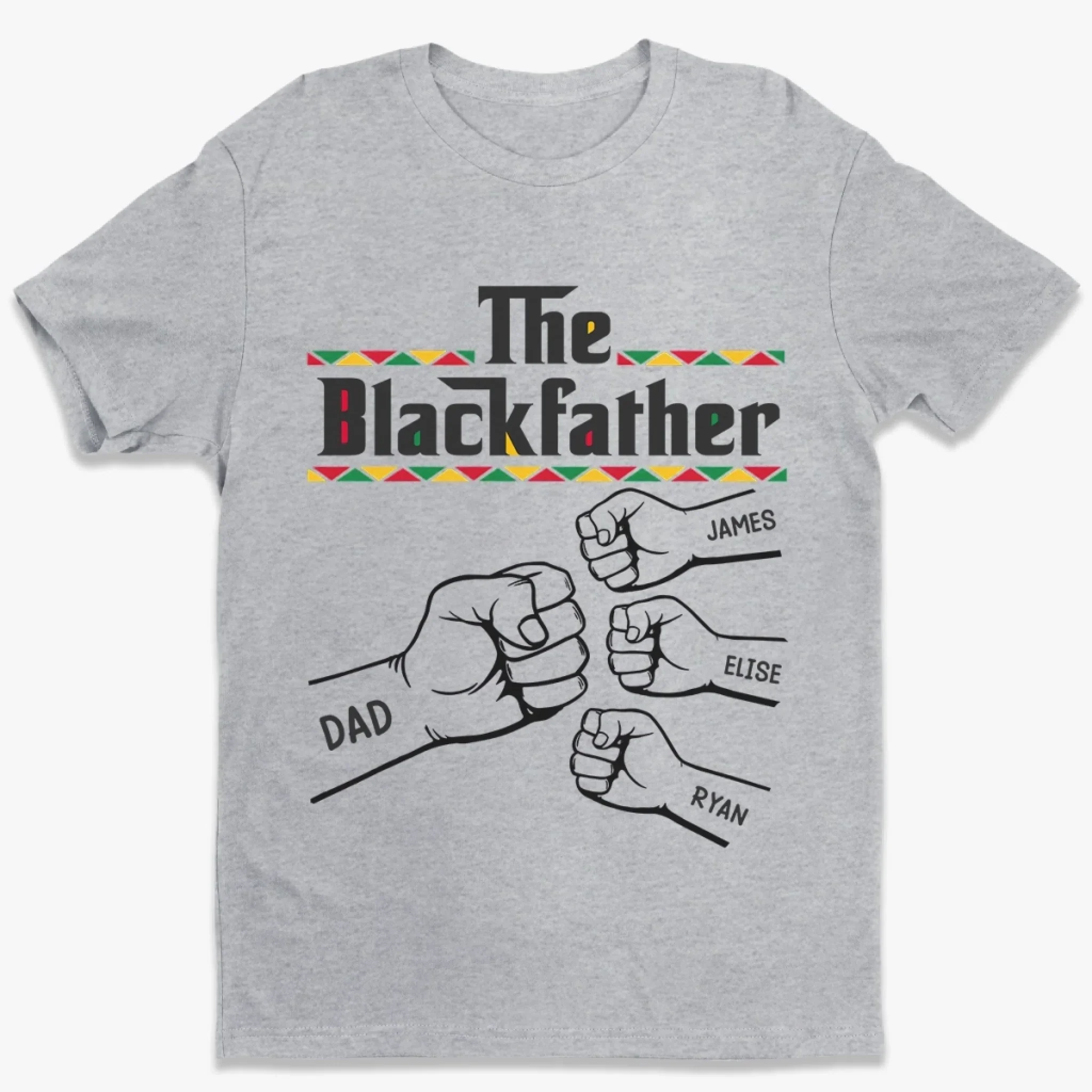 Custom Unisex T-shirt, Premium T-shirt, Hoodie - Personalized Father's Day Birthday Gifts For Dad, Grandpa - The Blackfather - Image 3