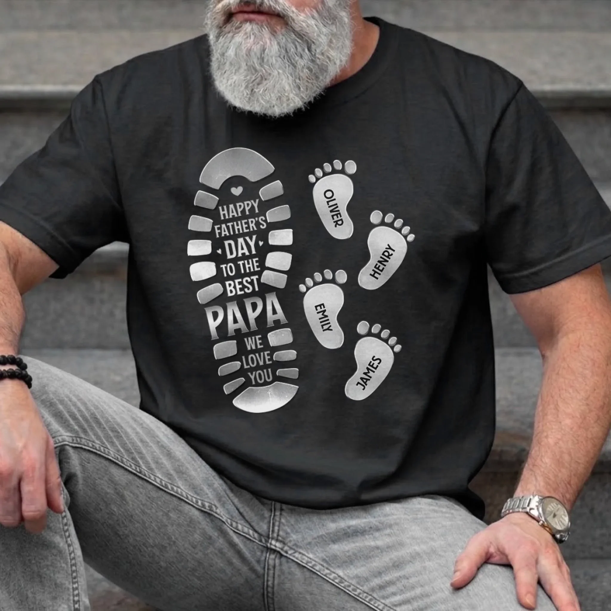 Custom Unisex T-shirt, Premium T-shirt, Hoodie - Personalized Father's Day Birthday Gifts For Dad, Grandpa - Timeless Dad Style - Image 2