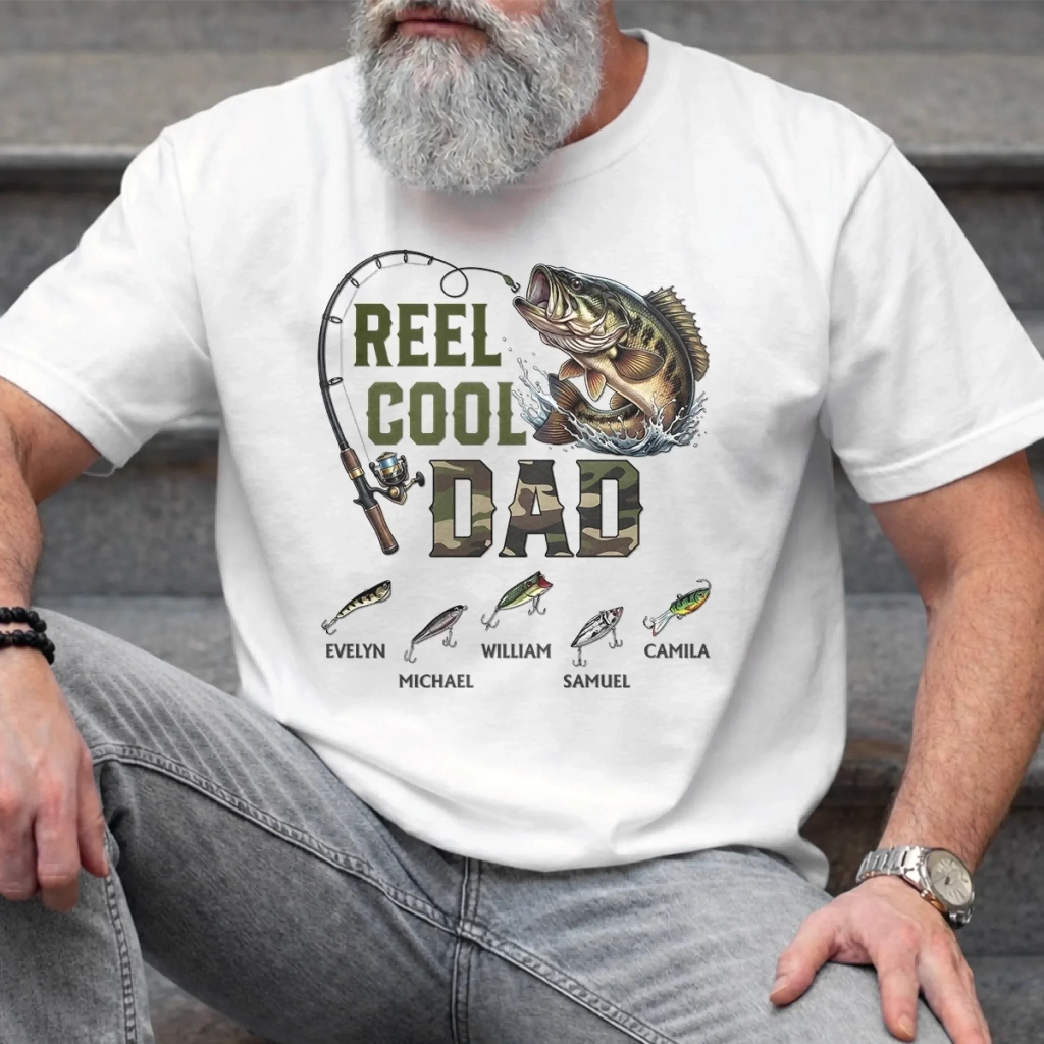 Custom Unisex T-shirt, Premium T-shirt, Hoodie - Personalized Father's Day Fishing Gifts For Fisherman, Dad, Grandpa - Dad’s Kind Of Therapy - Image 2