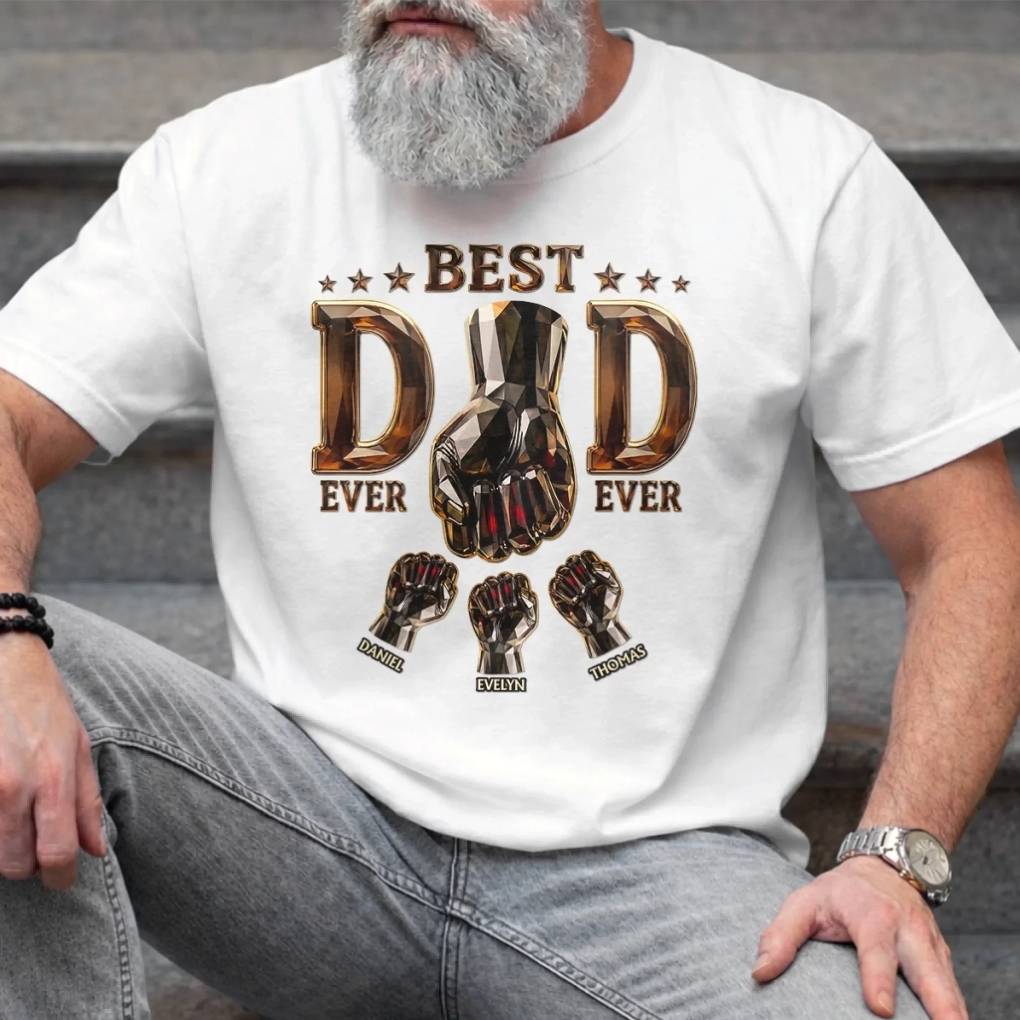 Custom Unisex T-shirt, Premium T-shirt, Hoodie - Personalized Father's Day Gifts For Dad, Grandpa - The Real Family MVP - Image 2