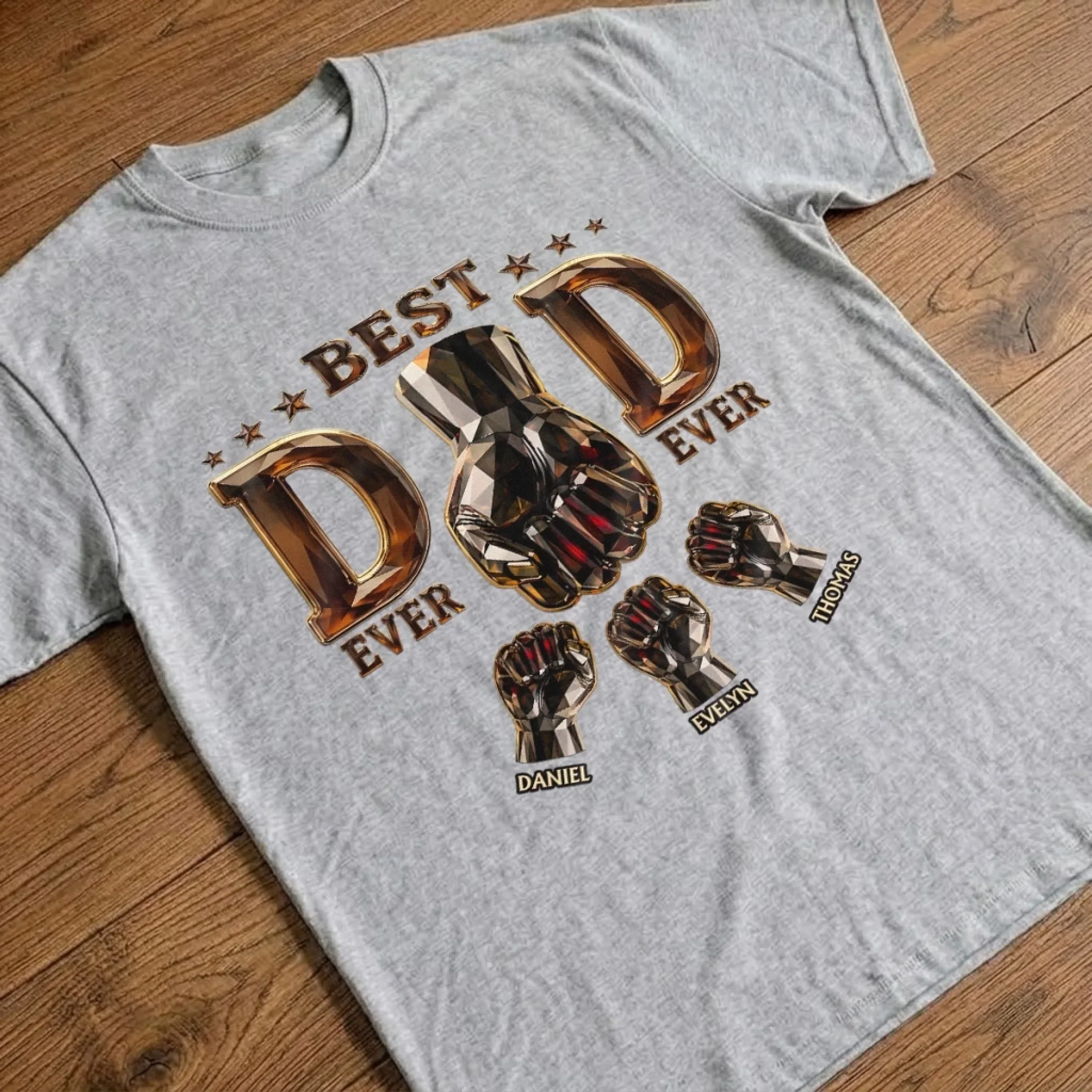 Custom Unisex T-shirt, Premium T-shirt, Hoodie - Personalized Father's Day Gifts For Dad, Grandpa - The Real Family MVP - Image 3