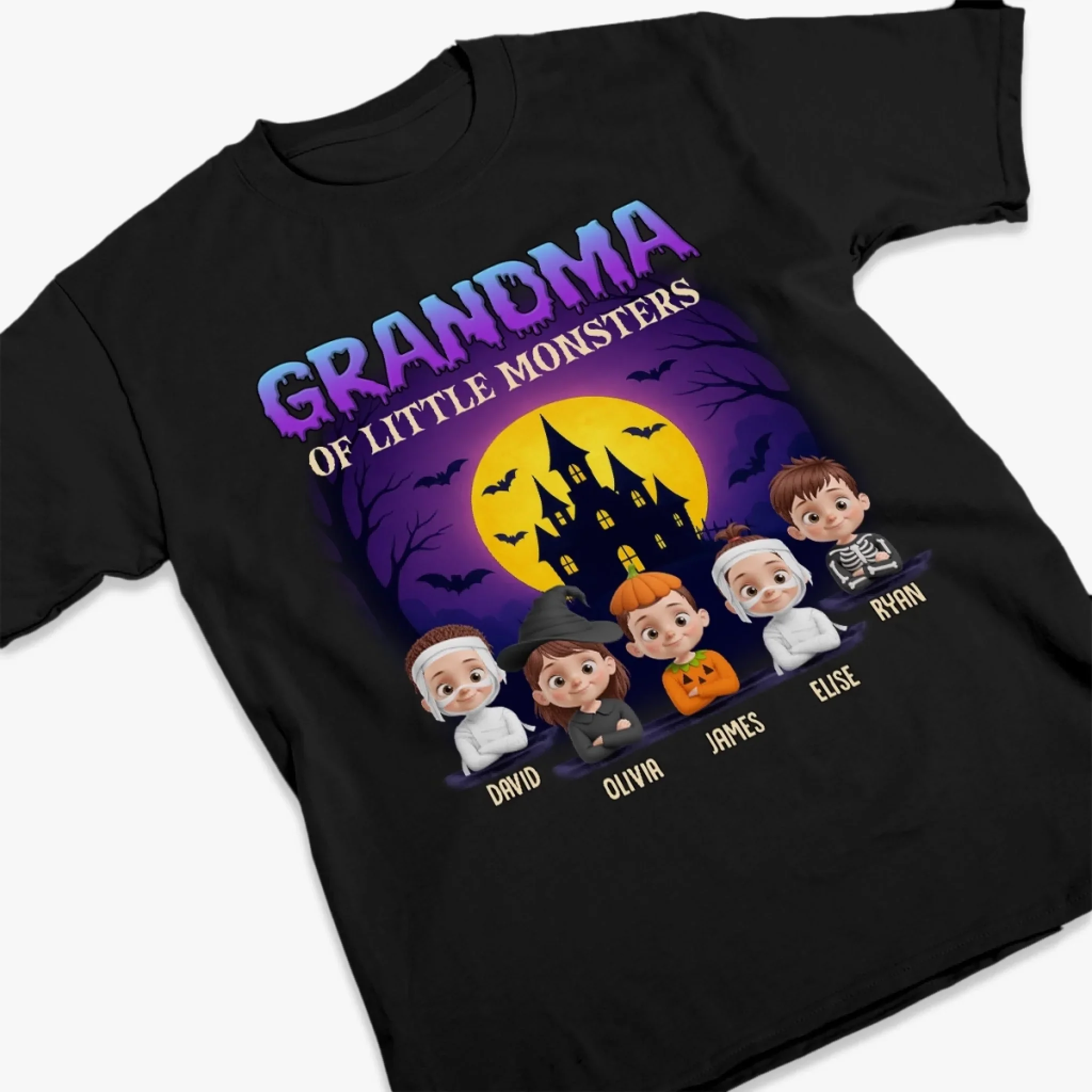 Custom Unisex T-shirt, Premium T-shirt, Hoodie - Personalized Halloween Birthday Gifts For Mom, Grandma - Halloween Fun For Every Heart - Image 4
