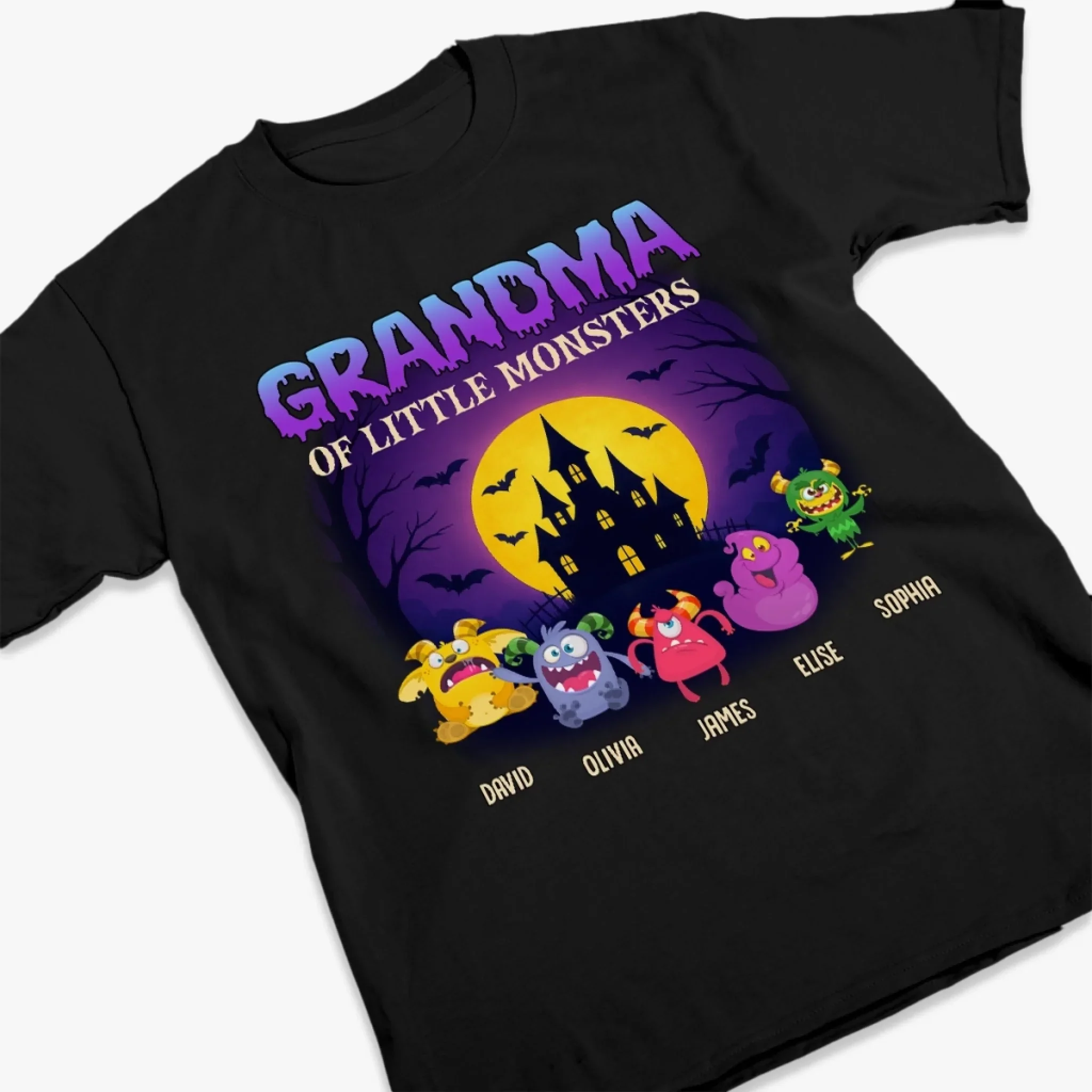 Custom Unisex T-shirt, Premium T-shirt, Hoodie - Personalized Halloween Birthday Gifts For Mom, Grandma - Spooky Smiles In Every Corner - Image 4