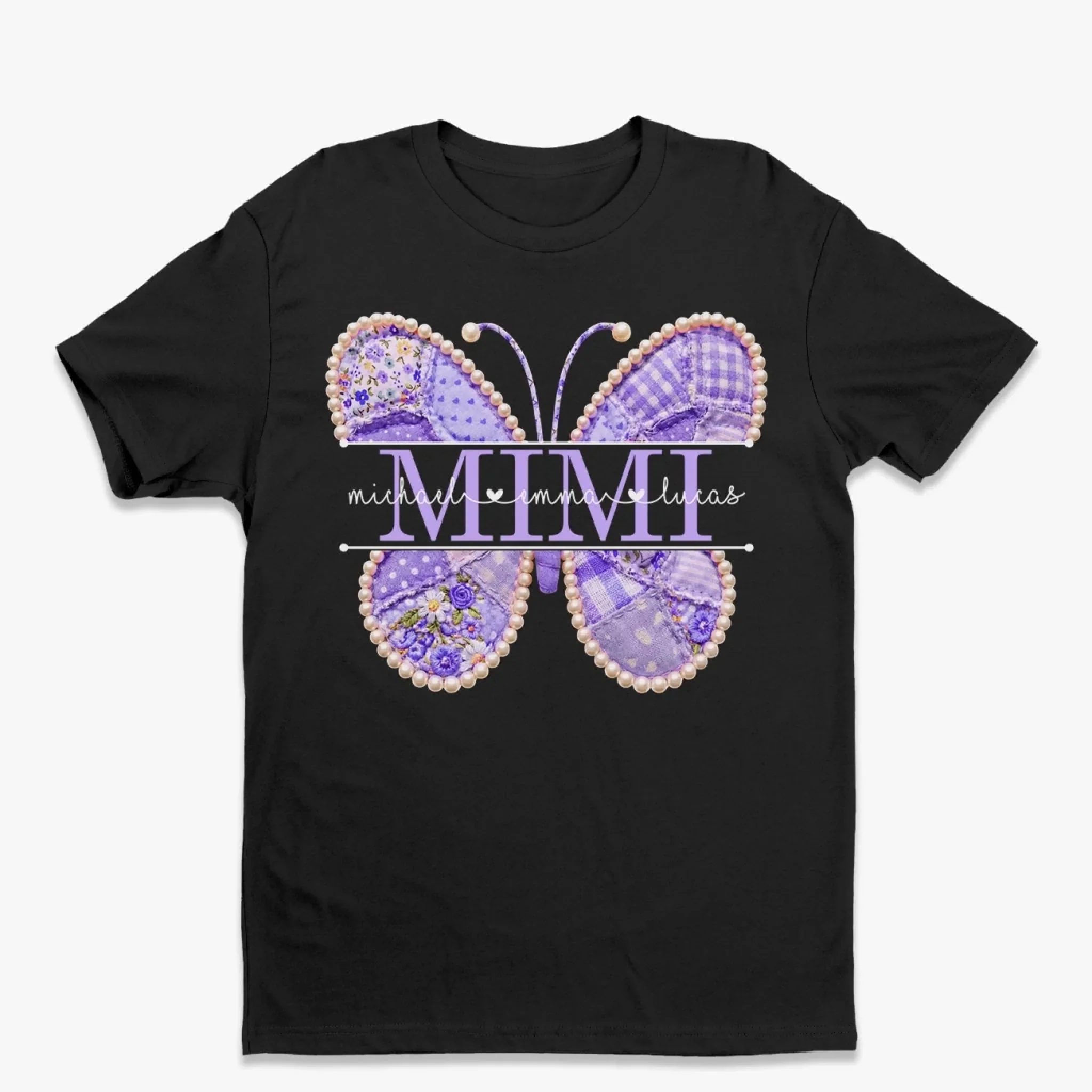 Custom Unisex T-shirt, Premium T-shirt, Hoodie - Personalized Mother's Day Birthday Gifts For Mom, Grandma - Mom In Her Butterfly Era - Image 3