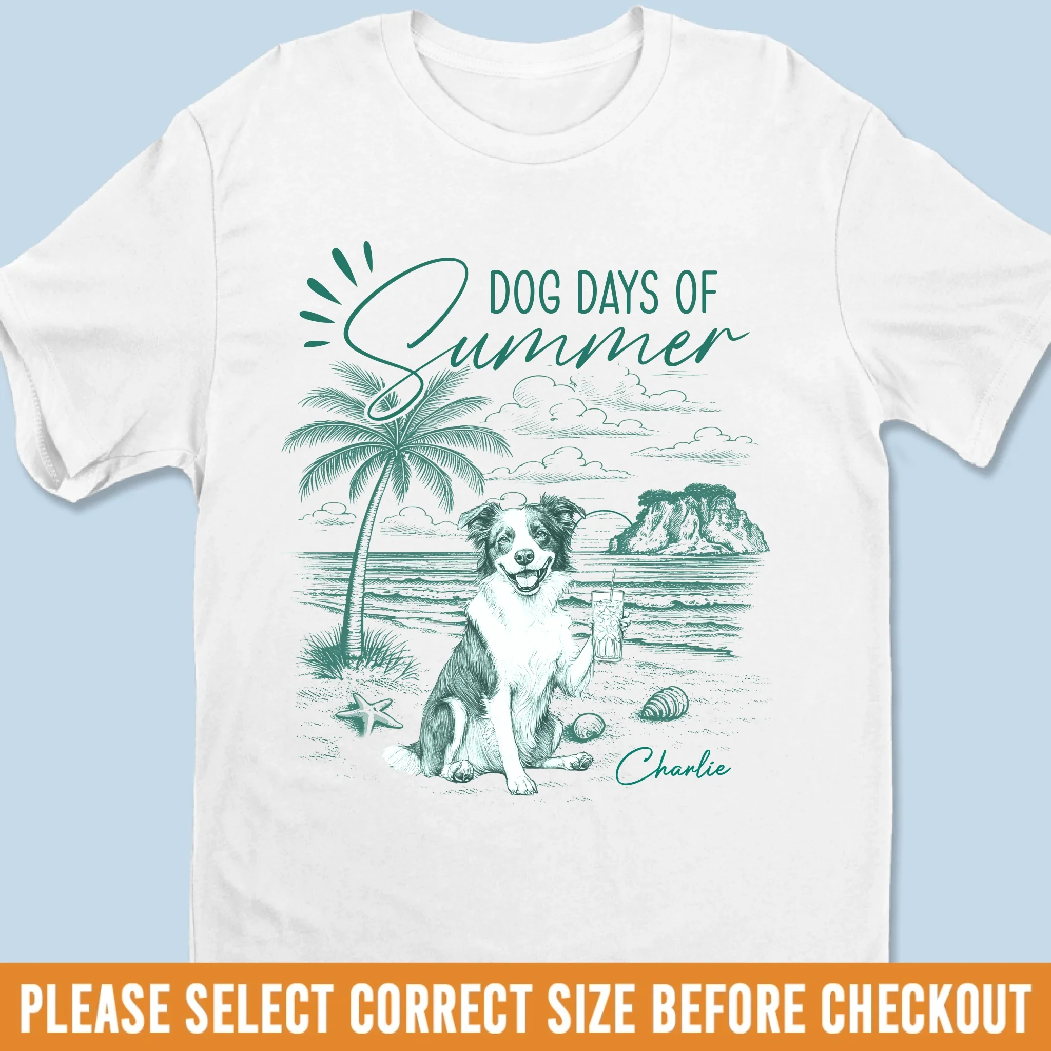 Custom Unisex T-shirt, Premium T-shirt, Hoodie - Personalized Summer Vacation And Travel Gifts For Dog Lovers, Dog Dad And Mom - Living My Best Dog Days - Image 2