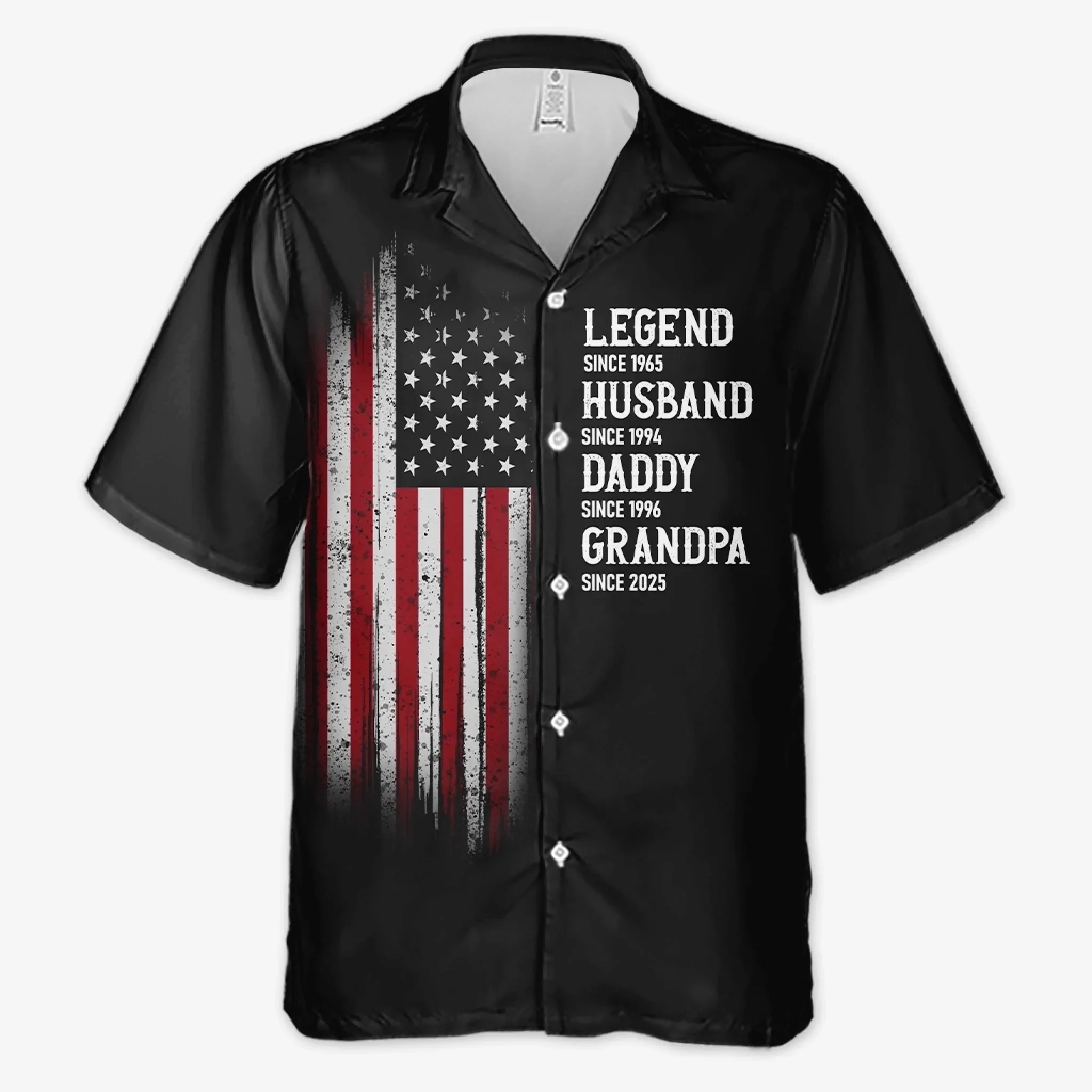 Custom Unisex Tropical Hawaiian Aloha Shirt - Personalized 4th Of July Gifts For Dad, Grandpa - Freedom Looks Good On Me - Image 5