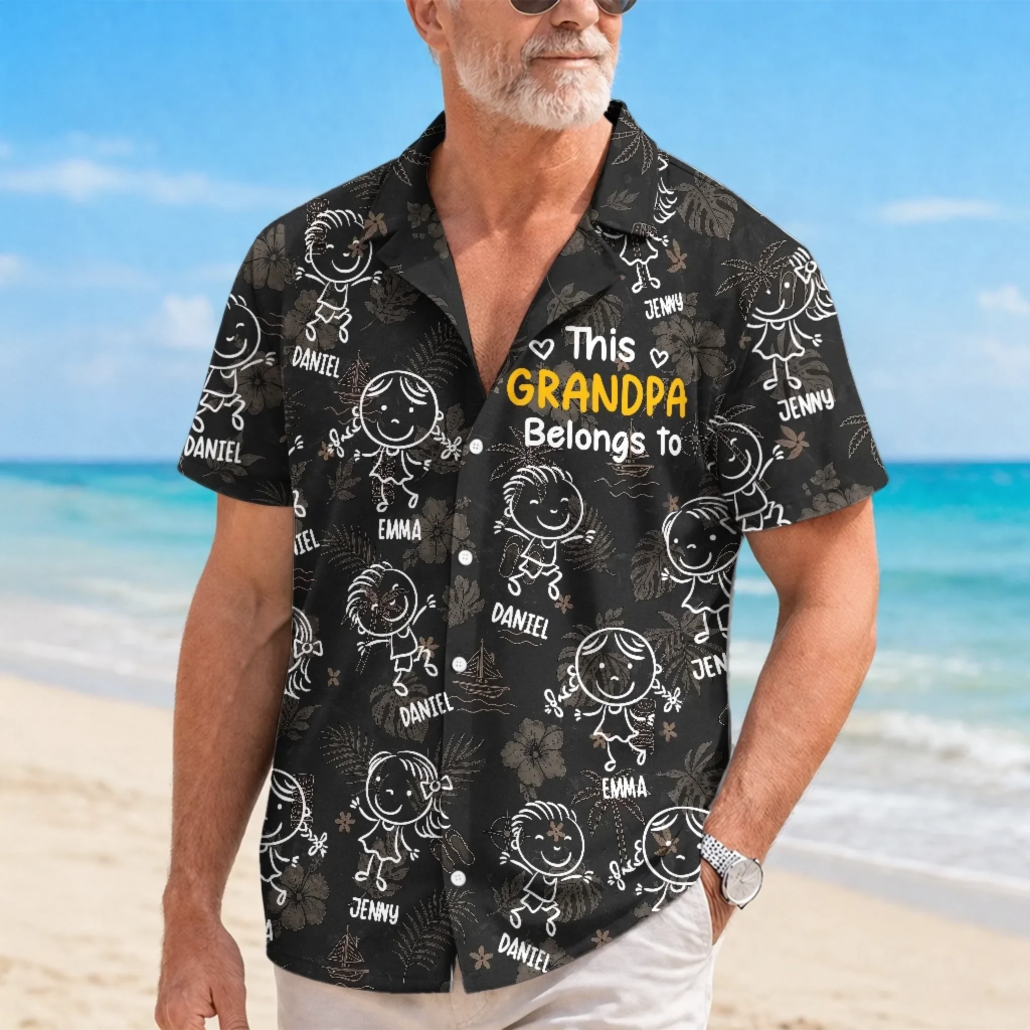 Custom Unisex Tropical Hawaiian Aloha Shirt - Personalized Father's Day Birthday Gifts For Dad, Grandpa - Official Enjoy My Life - Image 2