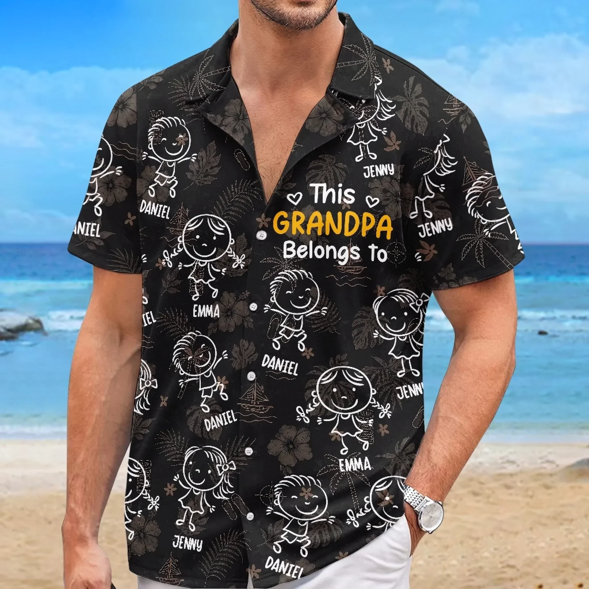 Custom Unisex Tropical Hawaiian Aloha Shirt - Personalized Father's Day Birthday Gifts For Dad, Grandpa - Official Enjoy My Life - Image 4