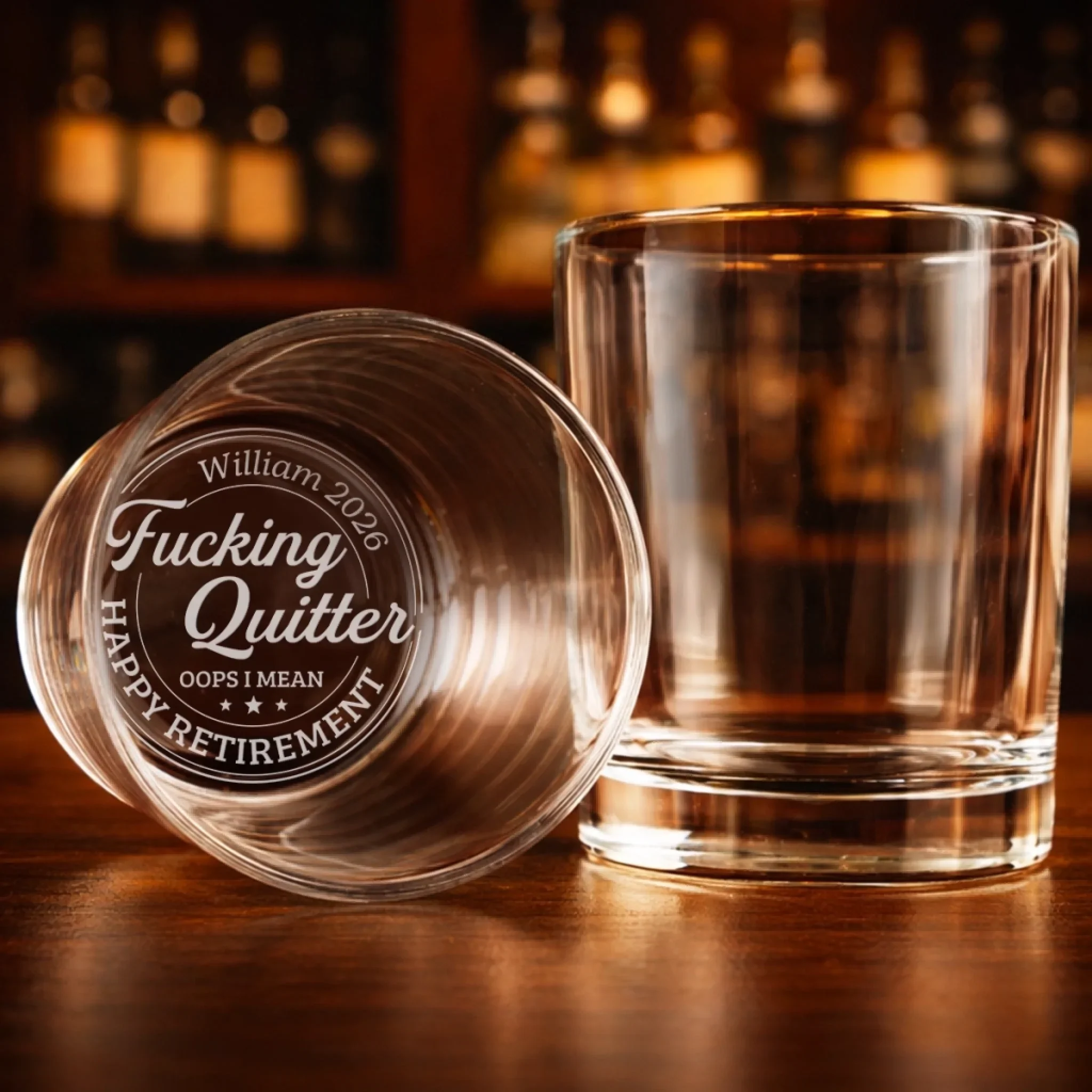 Custom Whiskey Glass - Personalized Retirement Gifts For Women, Men, Bourbon, Whiskey Lovers - Relaxed, Retired, Recharged - Image 3