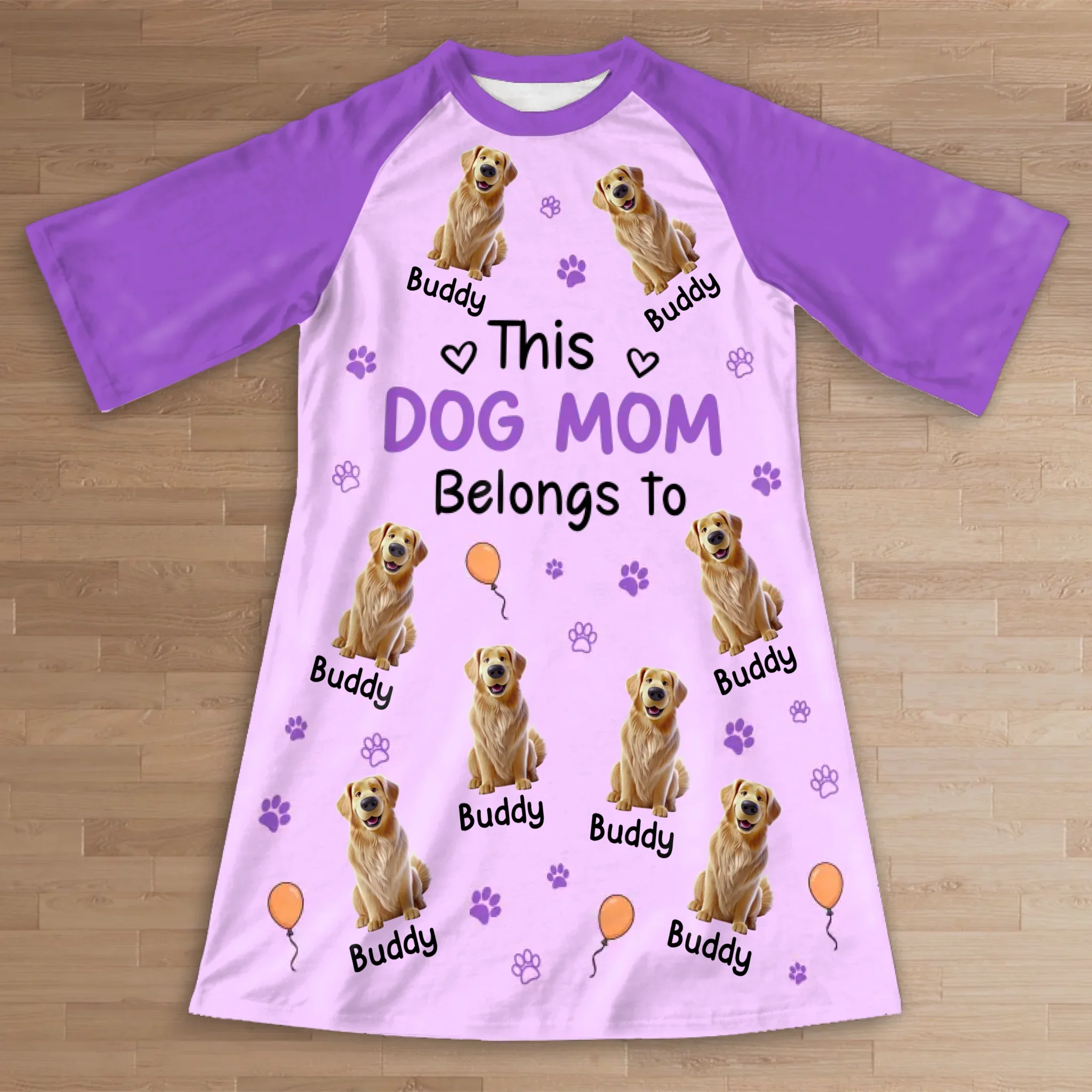 Custom Women's Sleep Tee - Personalized Mother's Day Birthday Gifts For Dog Cat Lovers, Dog Dad And Mom, Cat Owners - Life Is Better With Pets - Image 2