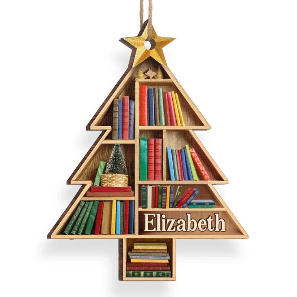Custom Wood, Acrylic Ornament - Personalized Christmas Bookish Gifts For Book Lovers, Bookworms, Readers - Books Are The Mirrors Of The Soul - Image 3