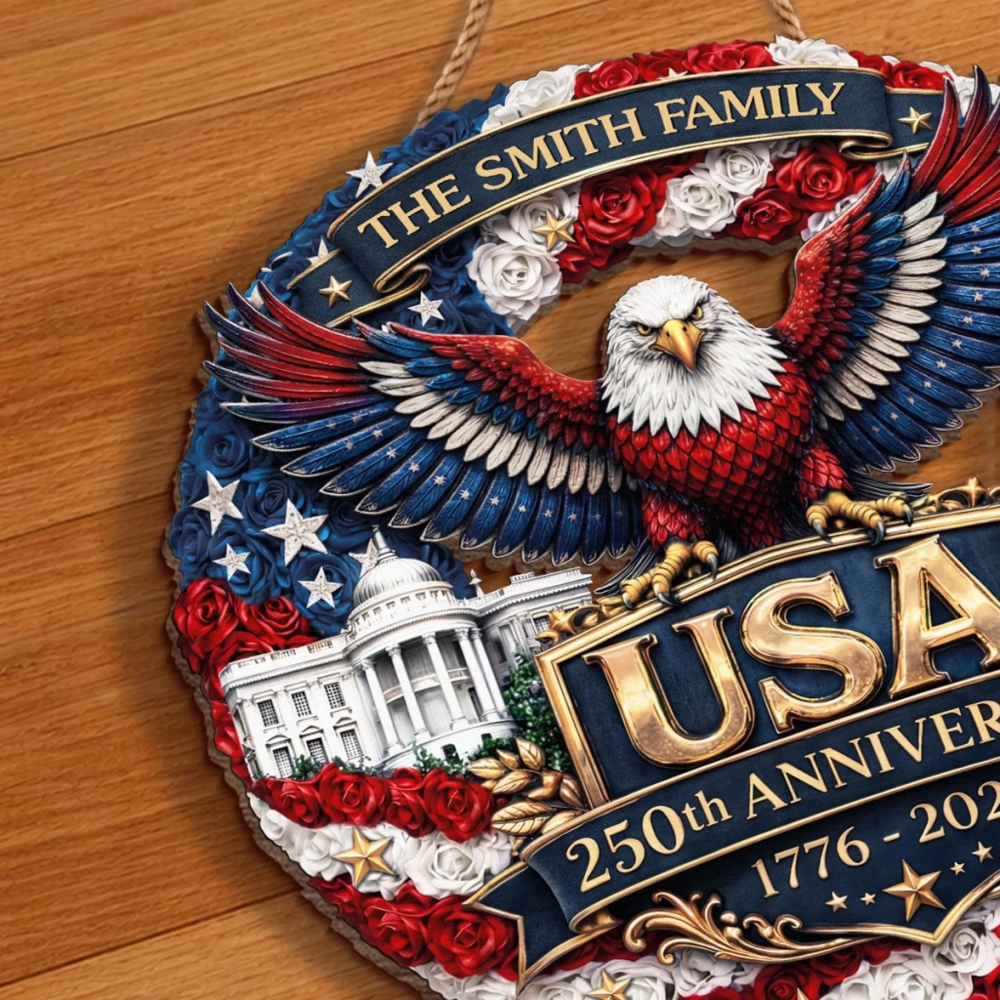 Custom Wood Sign - Personalized America 250th Anniversary Gifts For Mom, Dad, Brother, Sister, Kids - Legacy Of Brave Souls - Image 5