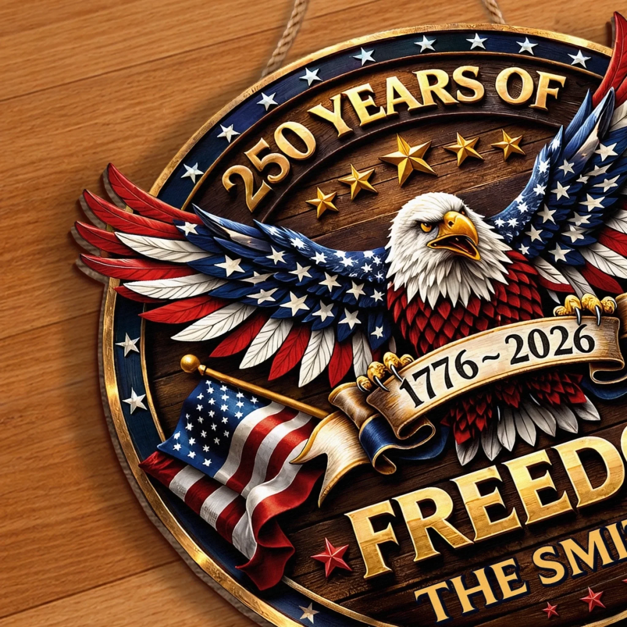 Custom Wood Sign - Personalized America 250th Anniversary Gifts For Mom, Dad, Brother, Sister, Kids - Proud Of Our Story - Image 6