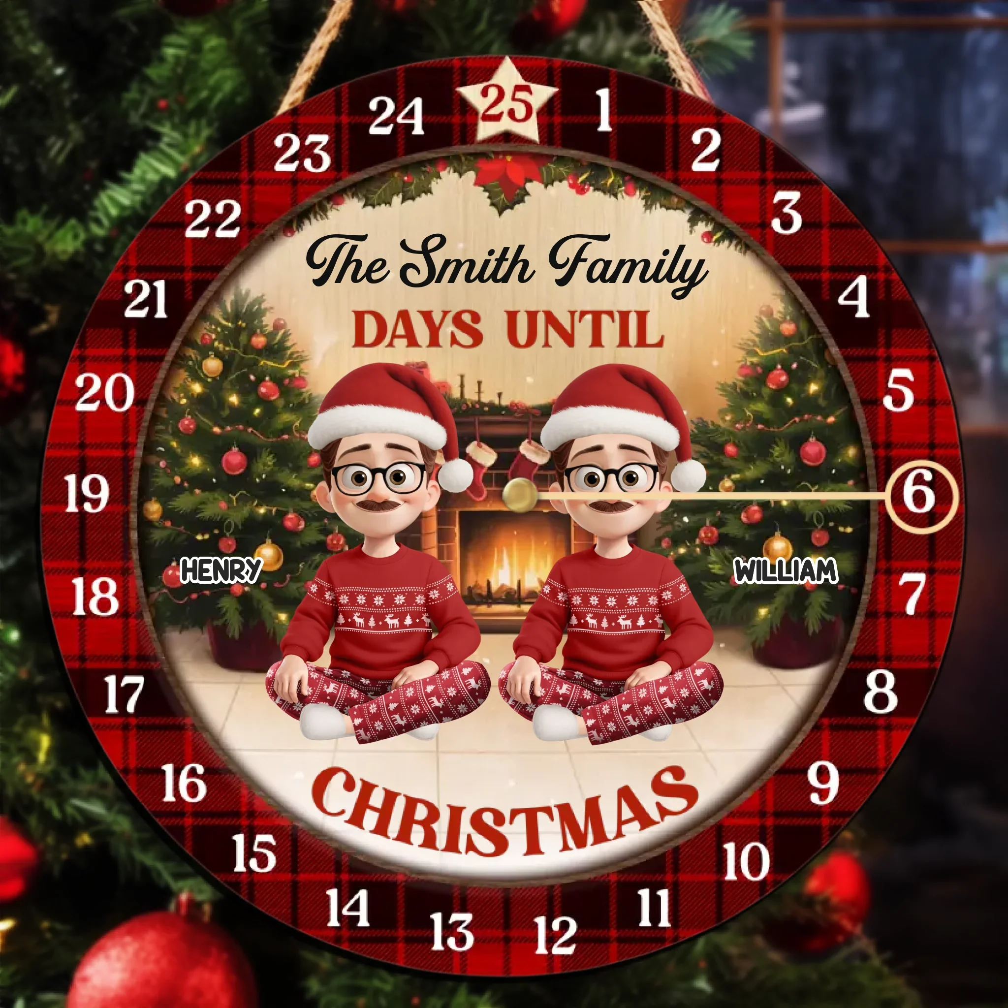 Custom Wooden Countdown Calendar - Personalized Christmas Birthday Gifts For Mom, Dad, Brother, Sister, Kids - Together We Celebrate The Magic - Image 2