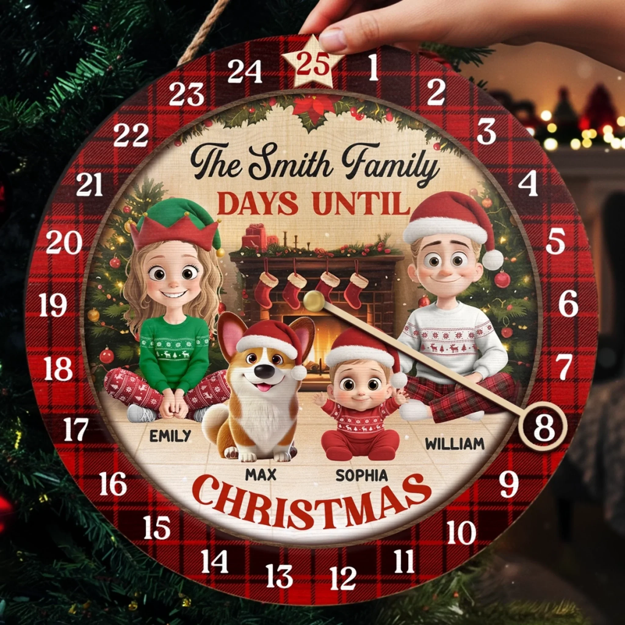 Custom Wooden Countdown Calendar - Personalized Christmas Birthday Gifts For Mom, Dad, Brother, Sister, Kids - Together We Celebrate The Magic - Image 3