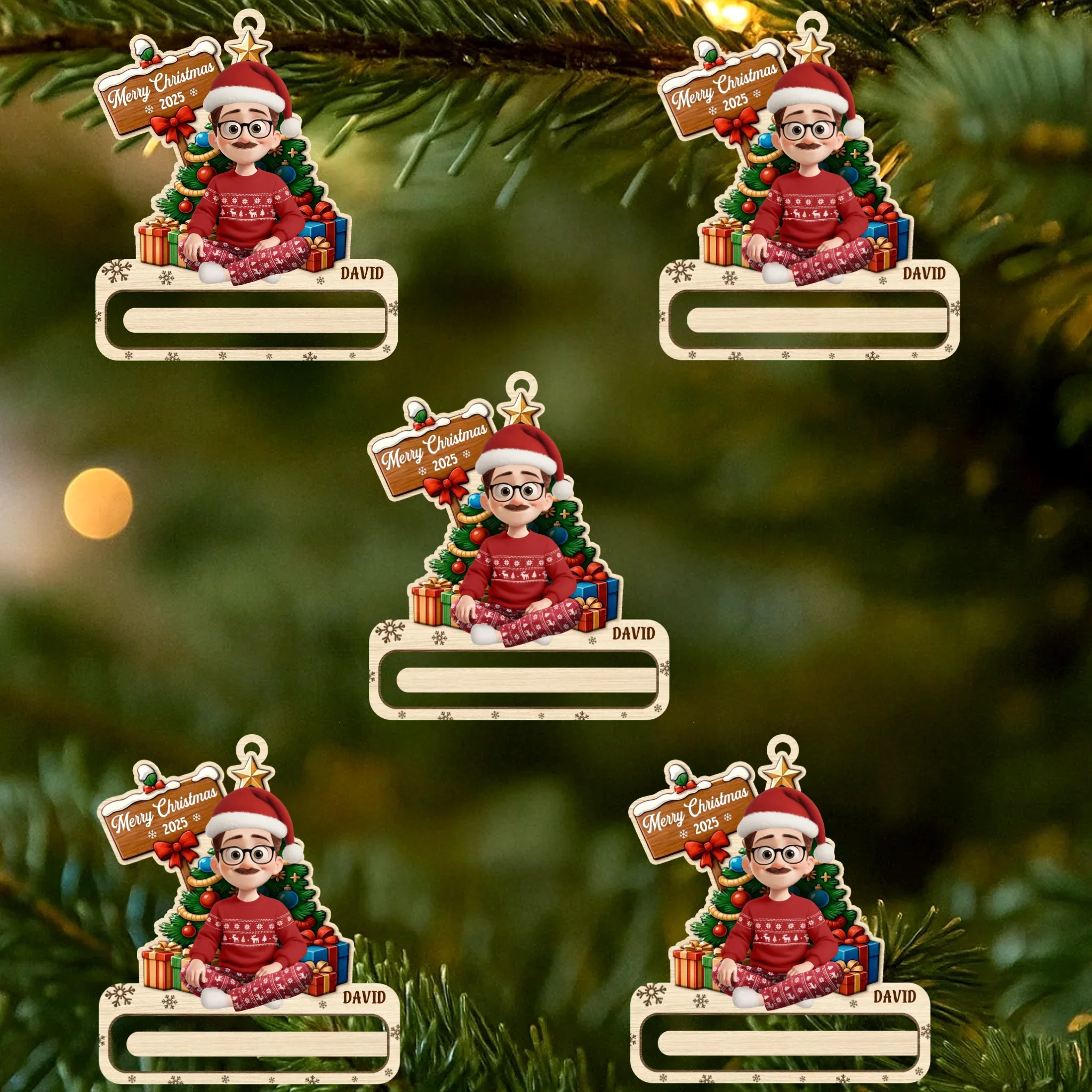 Custom Wooden Money Holder Ornament - Personalized Christmas Birthday Gifts For Kids - Little Elves Big Smiles - Image 6