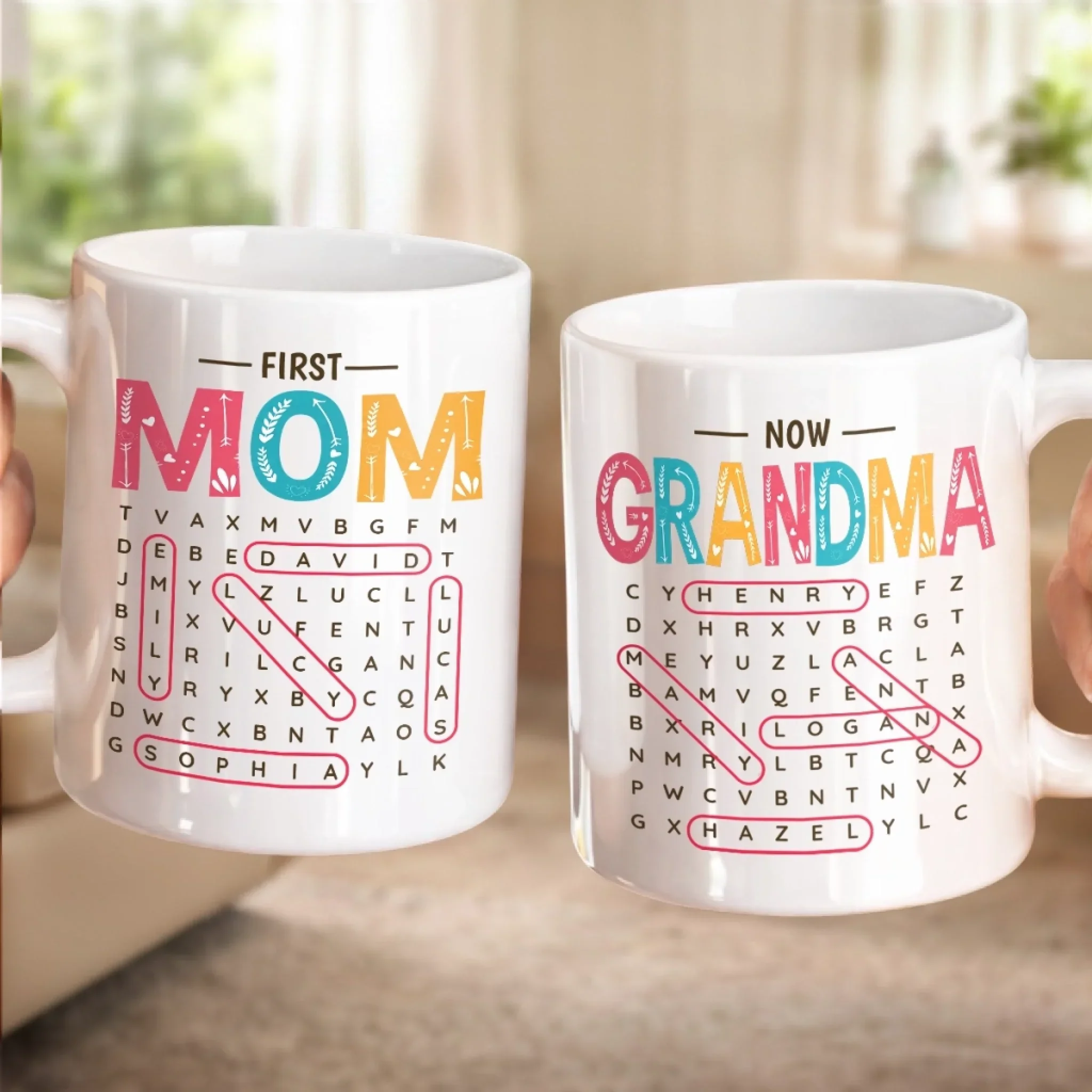 Custom Word Search Puzzle Mug - Personalized Mother's Day Birthday Gifts For Mom, Grandma - Love Found A New Title - Image 4