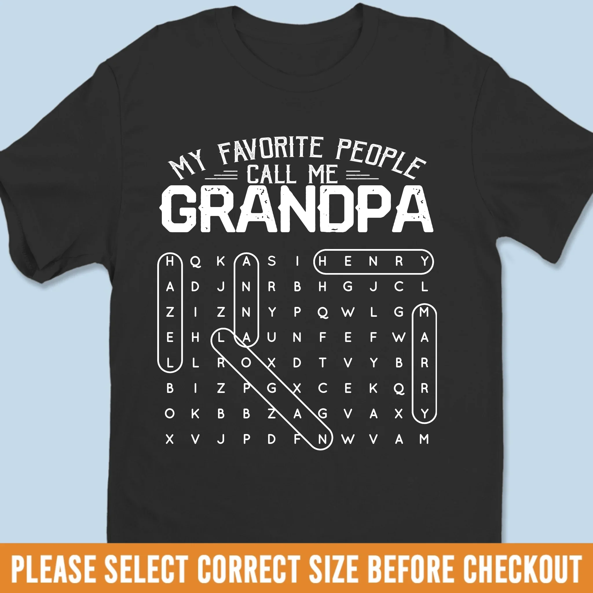 Custom Word Search Puzzle Unisex T-shirt, Premium T-shirt, Hoodie - Personalized Father's Day Birthday Gifts For Dad, Grandpa - Forever Grateful For Dad - Image 2