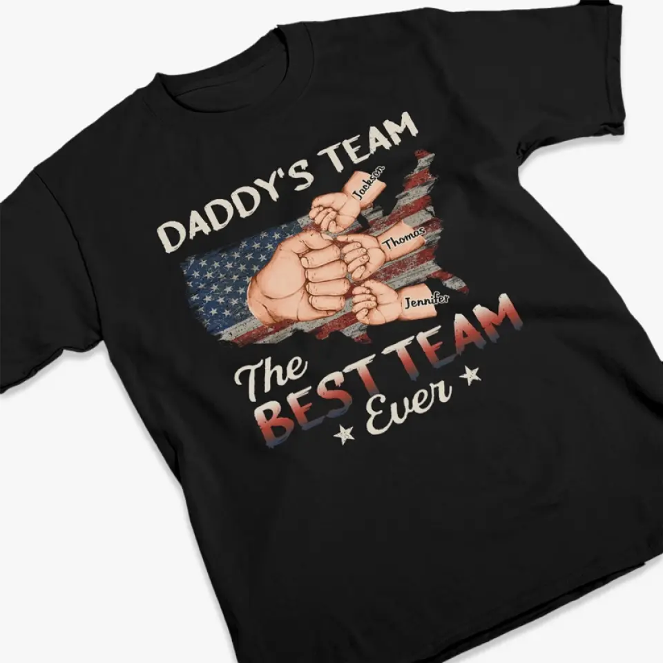 Dad, You Are My Superhero - Family Personalized Custom Unisex T-shirt, Hoodie, Sweatshirt - 4th of July, Father's Day, Gift For Dad, Grandpa - Image 3