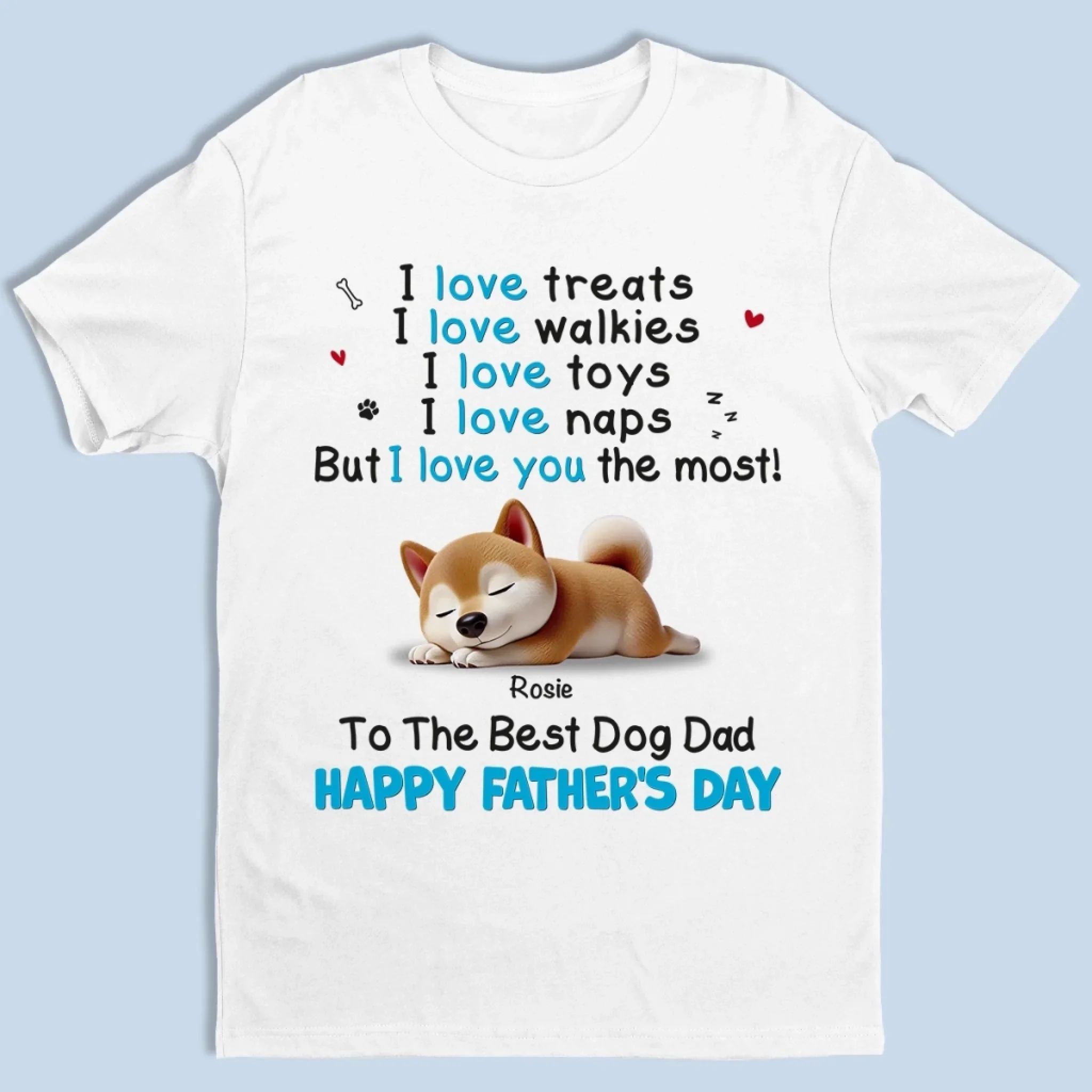Dad, You're My Favorite Walk Buddy - Dog Personalized Custom Unisex T-shirt, Premium T-shirt, Hoodie - Father's Day, Gift For Dad, Pet Owners, Pet Lovers