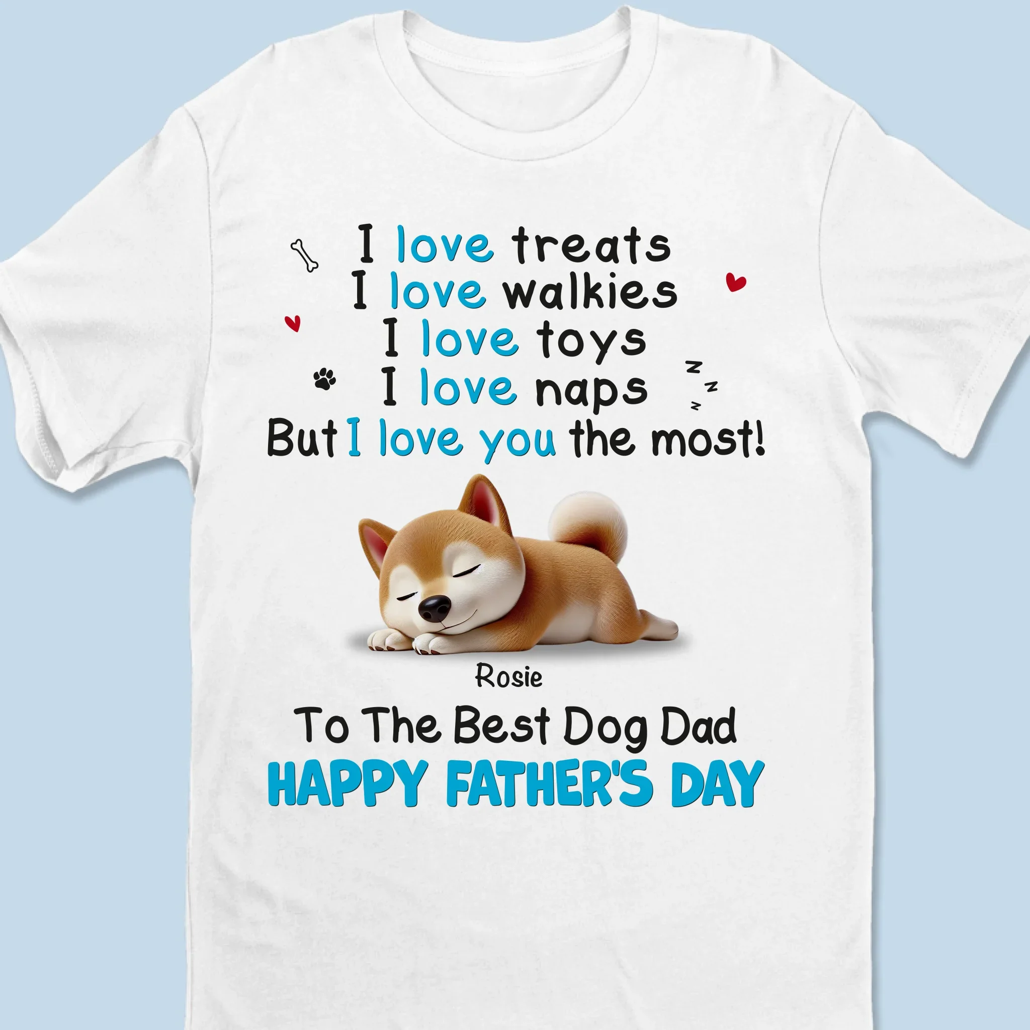 Dad, You're My Favorite Walk Buddy - Dog Personalized Custom Unisex T-shirt, Premium T-shirt, Hoodie - Father's Day, Gift For Dad, Pet Owners, Pet Lovers - Image 2