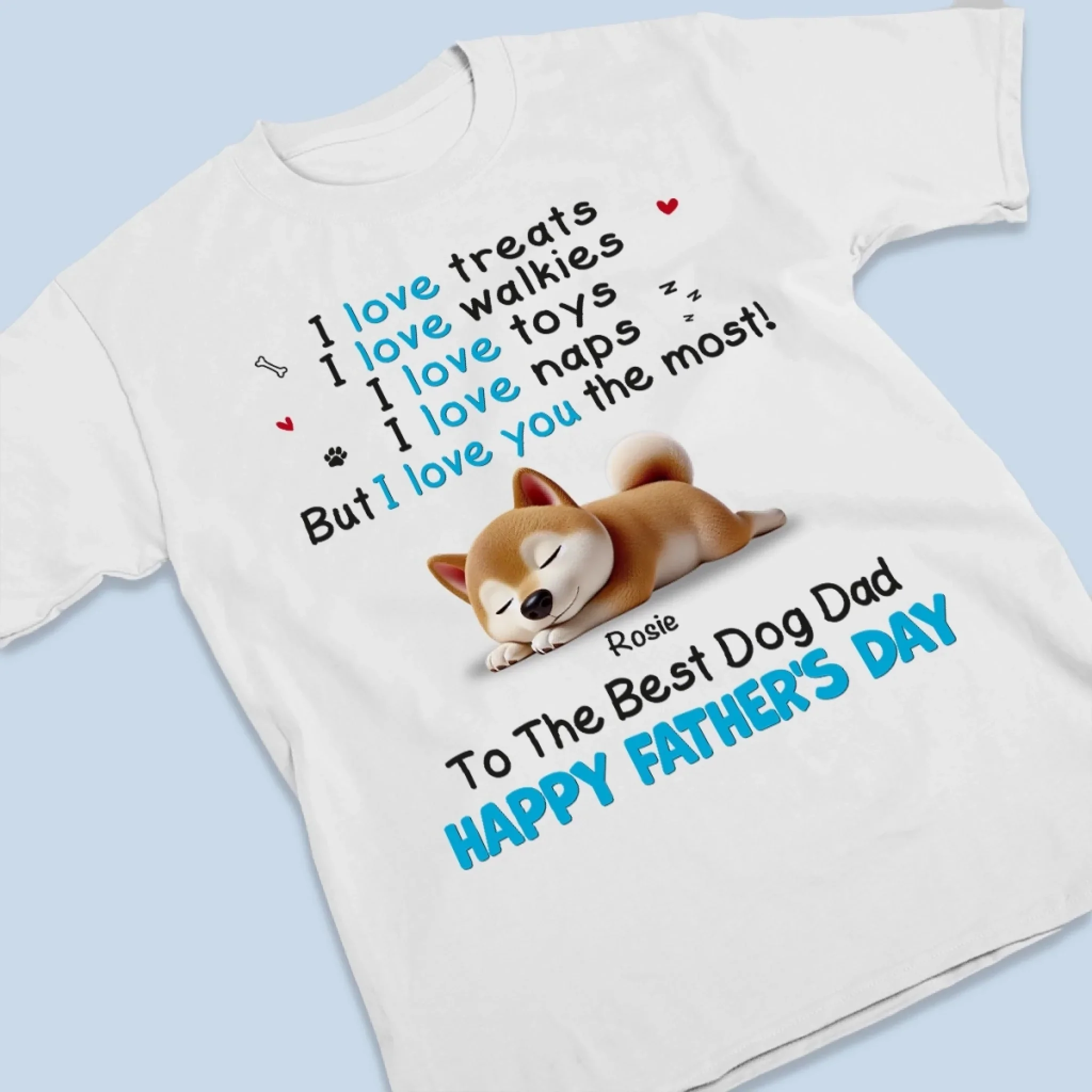 Dad, You're My Favorite Walk Buddy - Dog Personalized Custom Unisex T-shirt, Premium T-shirt, Hoodie - Father's Day, Gift For Dad, Pet Owners, Pet Lovers - Image 3