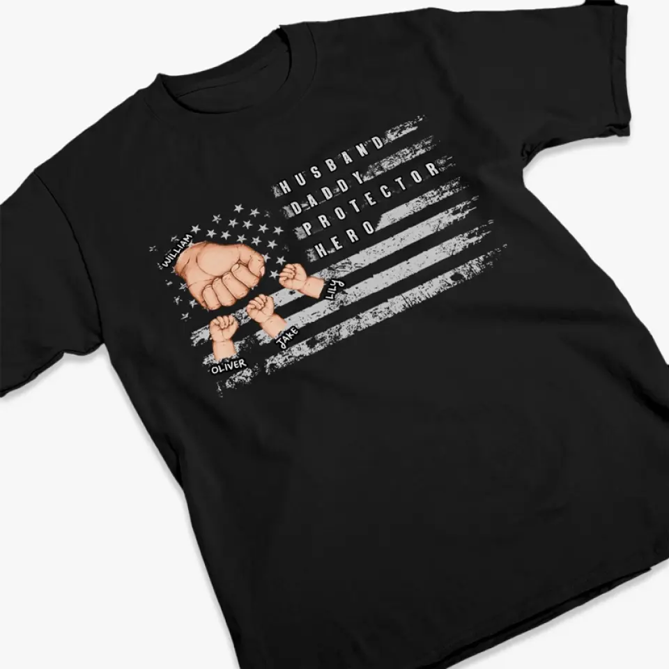 Dads Are The Unsung Heroes Of Our Lives - Family Personalized Custom Unisex T-shirt, Hoodie, Sweatshirt - Gift For Dad - Image 3