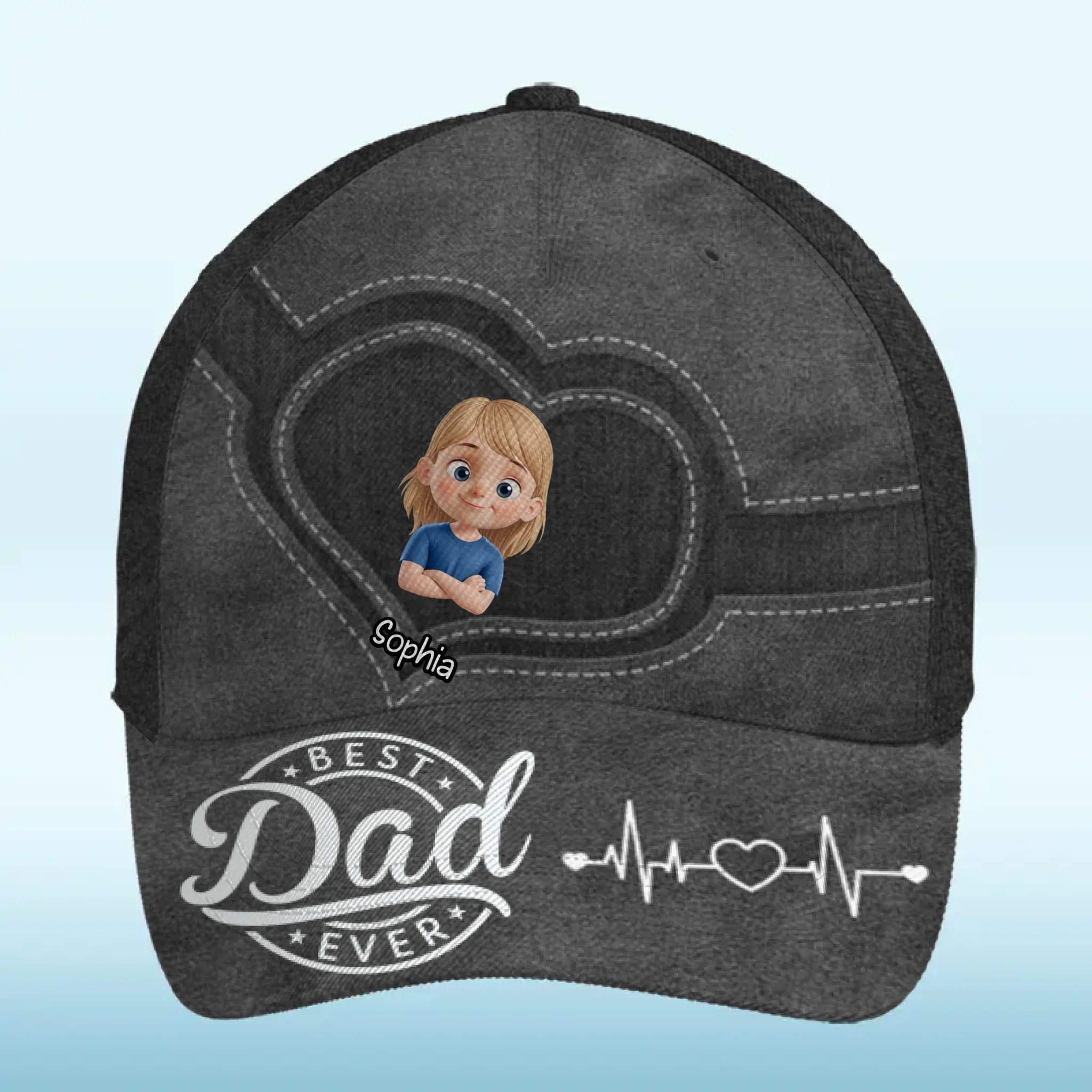 Dad’s Love Never Fades - Family Personalized Custom Hat, All Over Print Classic Cap - Father's Day, Gift For Dad, Grandpa - Image 2