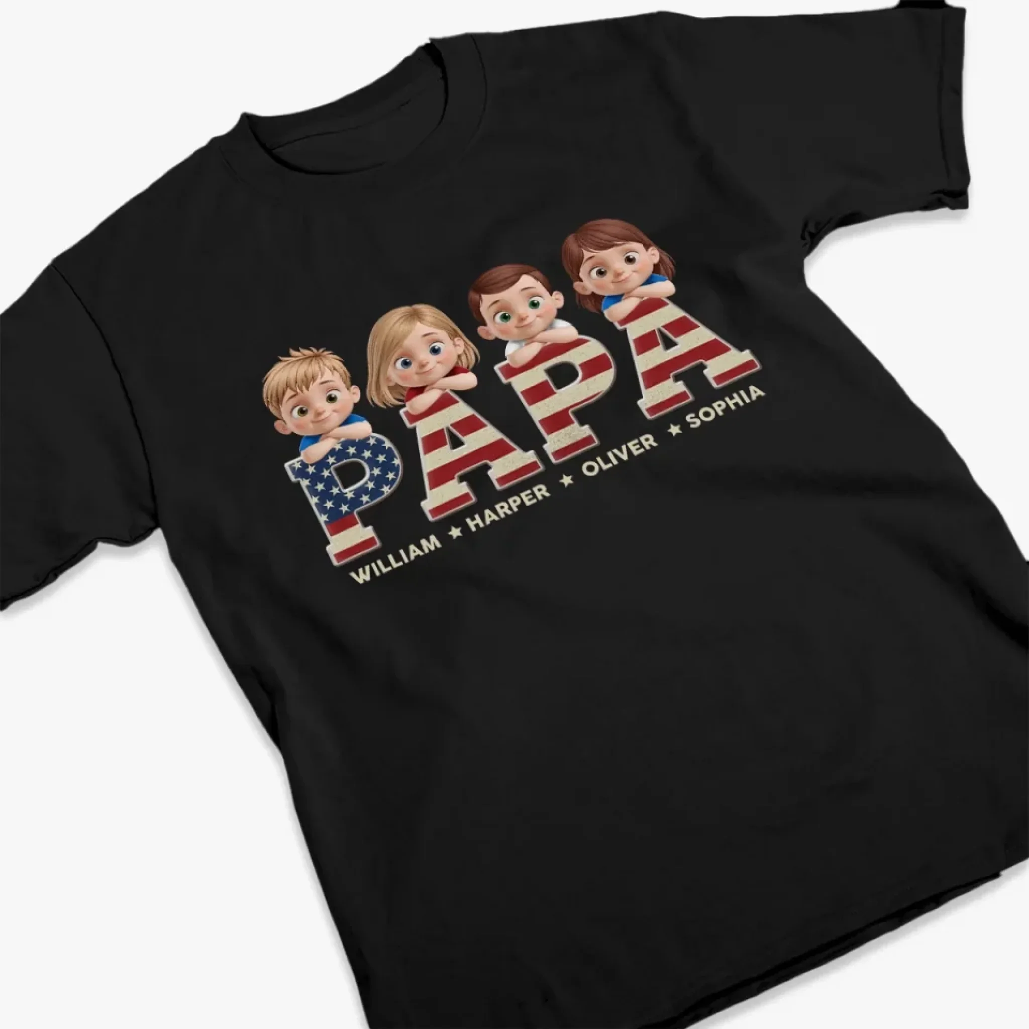 Deerly Loved By The Whole Gang - Family Personalized Custom Unisex T-shirt, Premium T-shirt, Hoodie - Father's Day, Gift For Dad - Image 3