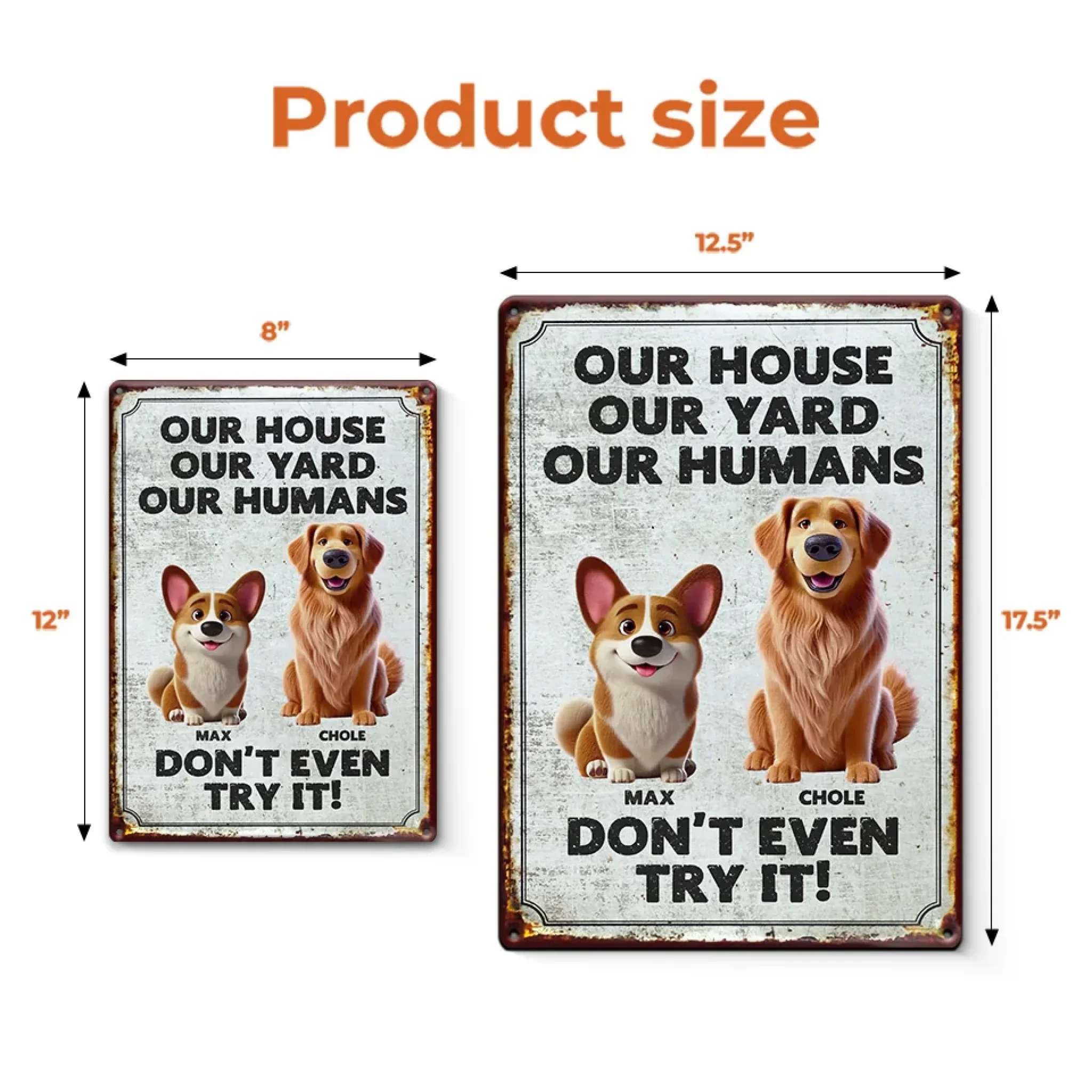 Dogs Don't Just Guard Houses, They Guard Hearts - Dog Personalized Custom Home Decor Metal Sign - House Warming Gift For Pet Owners, Pet Lovers - Image 5