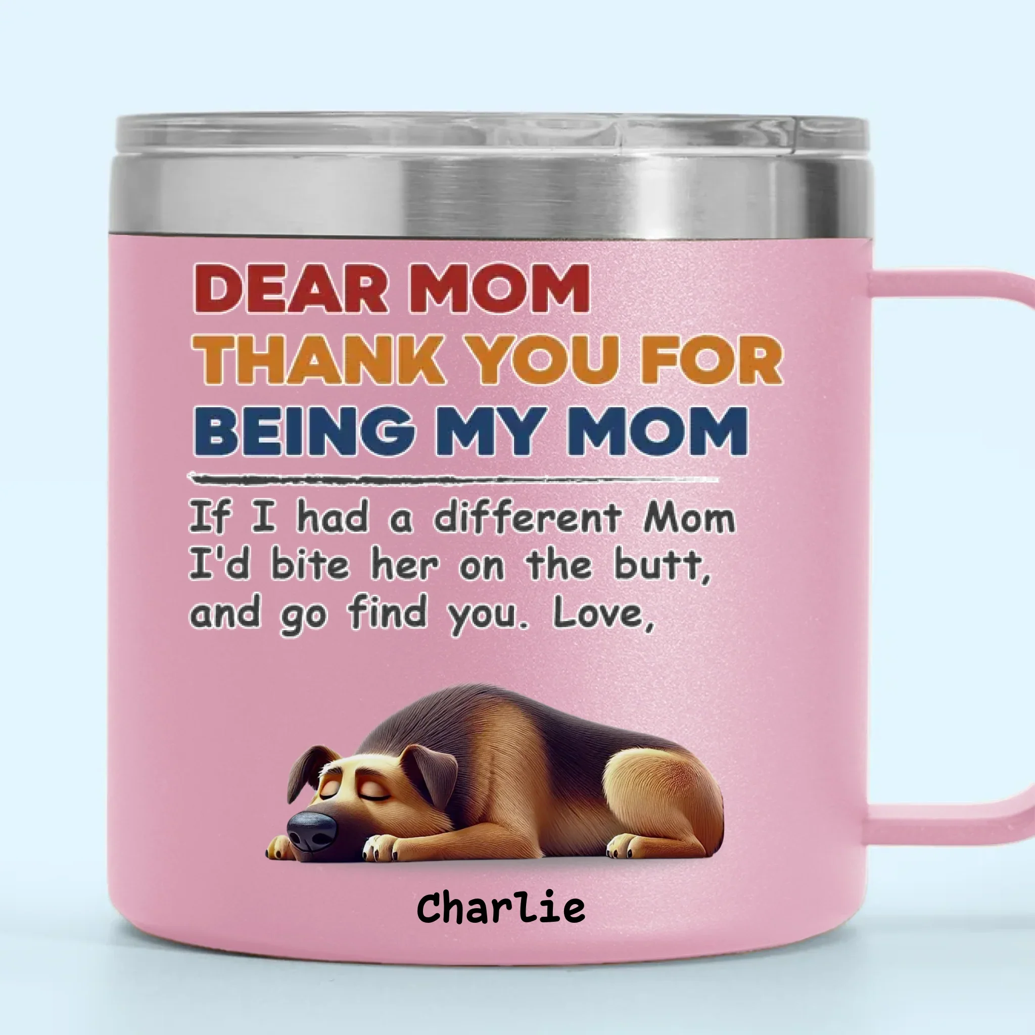 Dogs Make Life Whole - Dog Personalized Custom 14oz Stainless Steel Tumbler With Handle - Gift For Pet Owners, Pet Lovers - Image 5