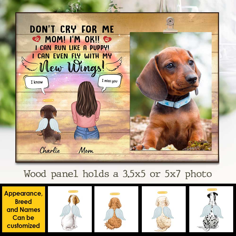 Don't Cry For Me, Mom! I Can Even Fly With My New Wings - Personalized Photo Frame - Image 4