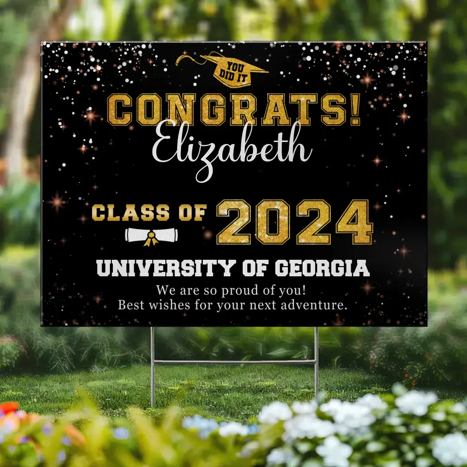 Dream Big And Aim High - Family Personalized Custom Yard Sign - Graduation Gift For Family Members, Siblings, Brothers, Sisters - Image 2